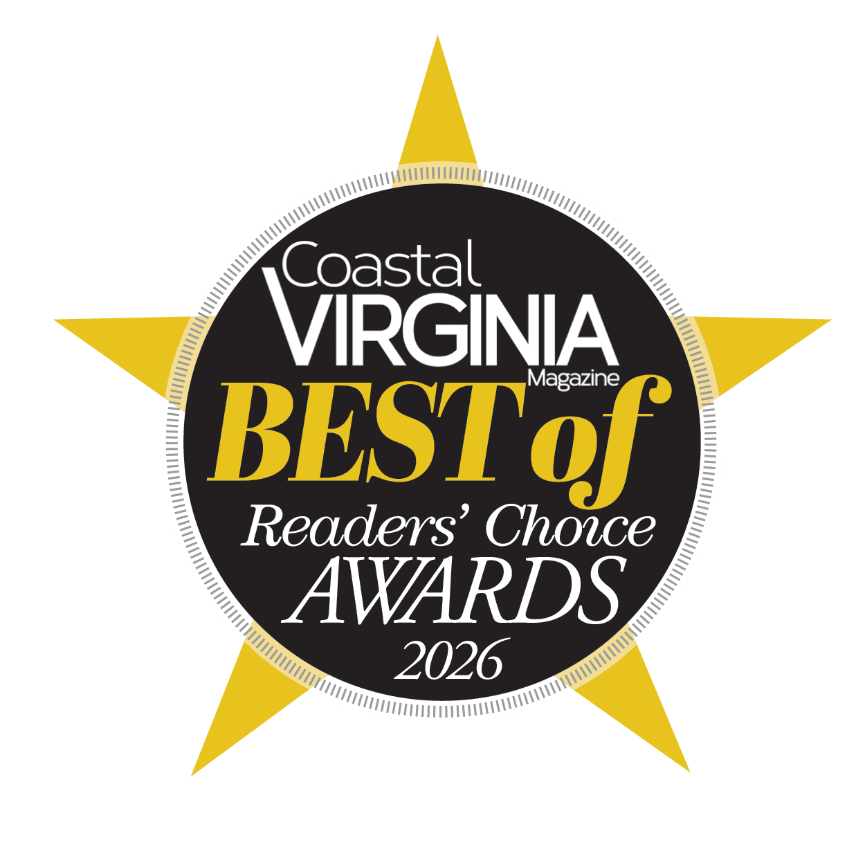 Coastal Virginia Magazine Best of Readers' Choice Awards 2026 logo