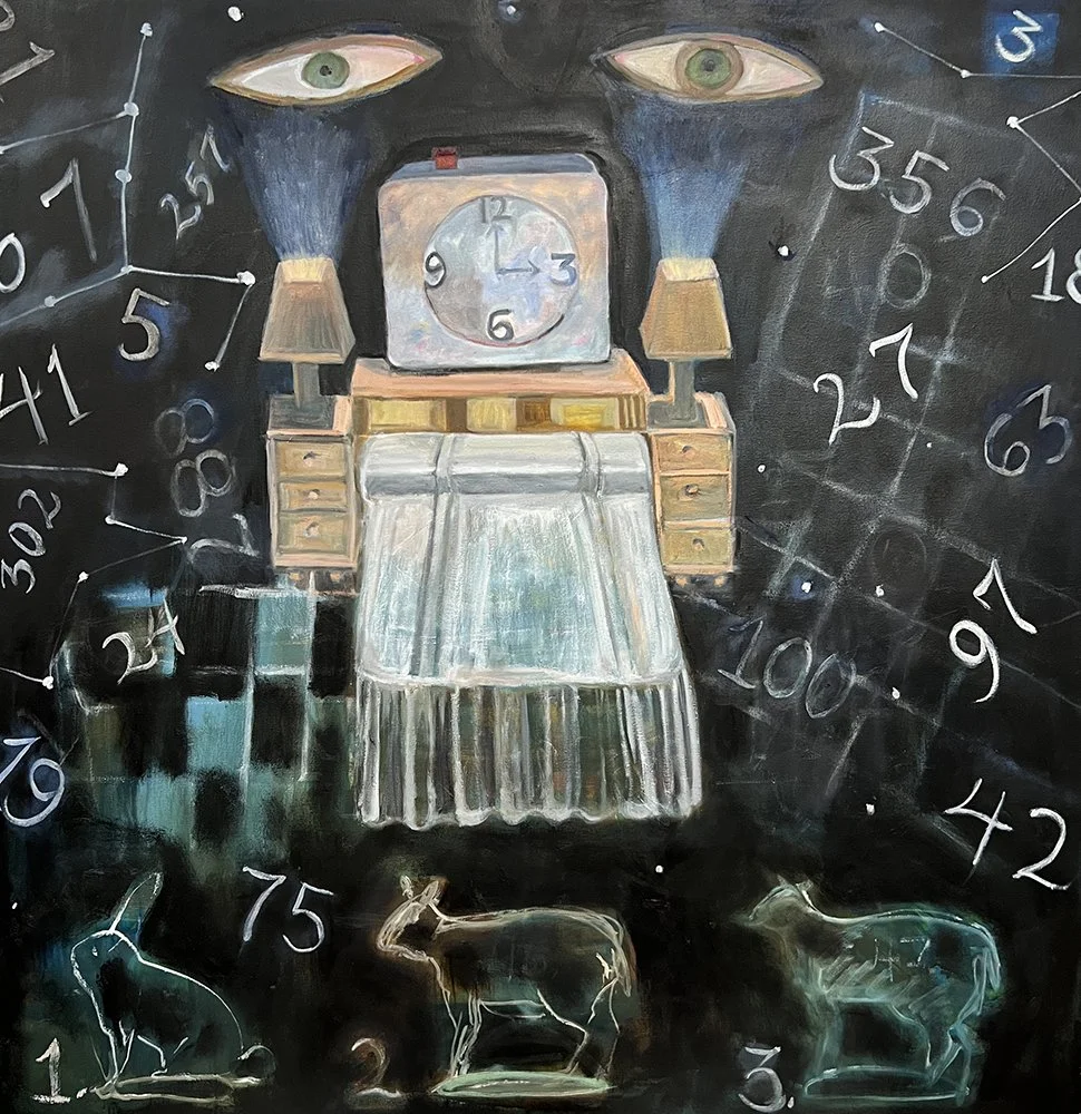 Insomnia, oil on canvas, 48x48"