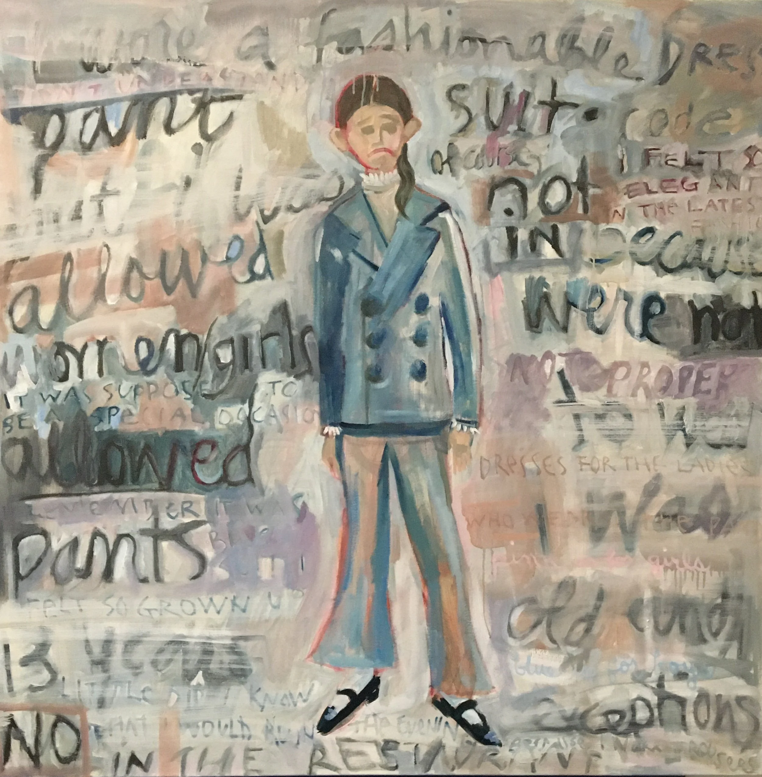 Dress Code, oil on canvas, 48x48" 