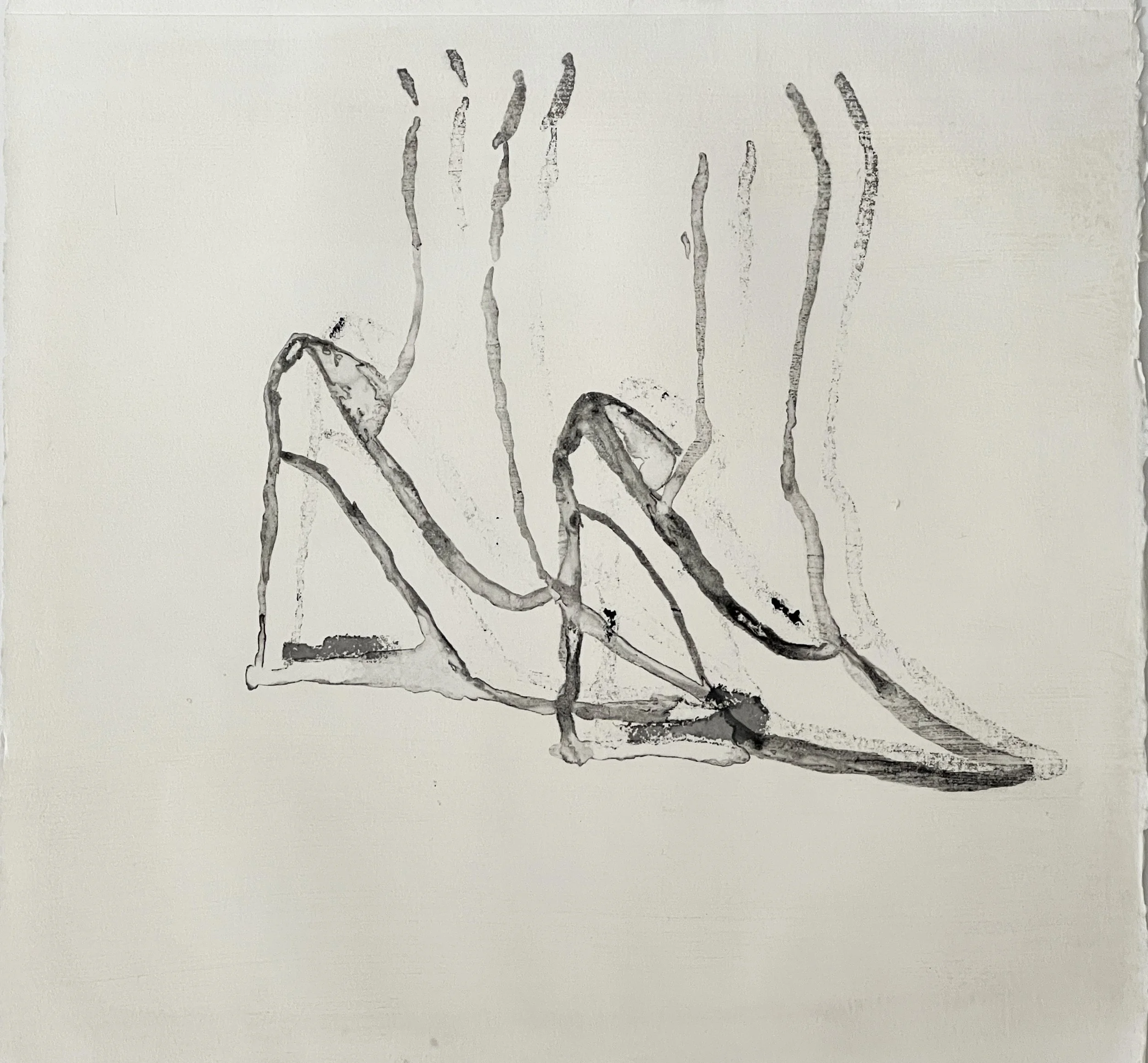 " Her", monoprint, 12x12", 2025