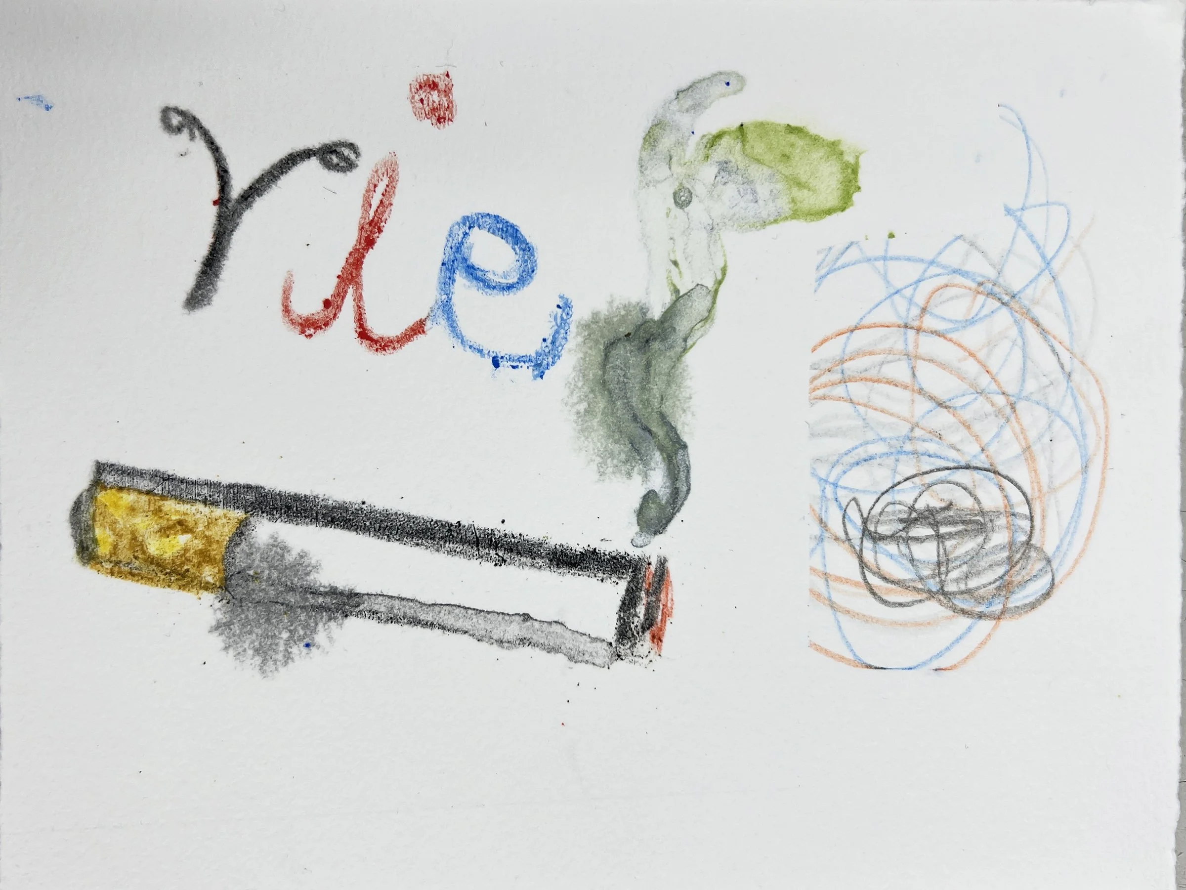 Vie, monoprint,8x8", 2025