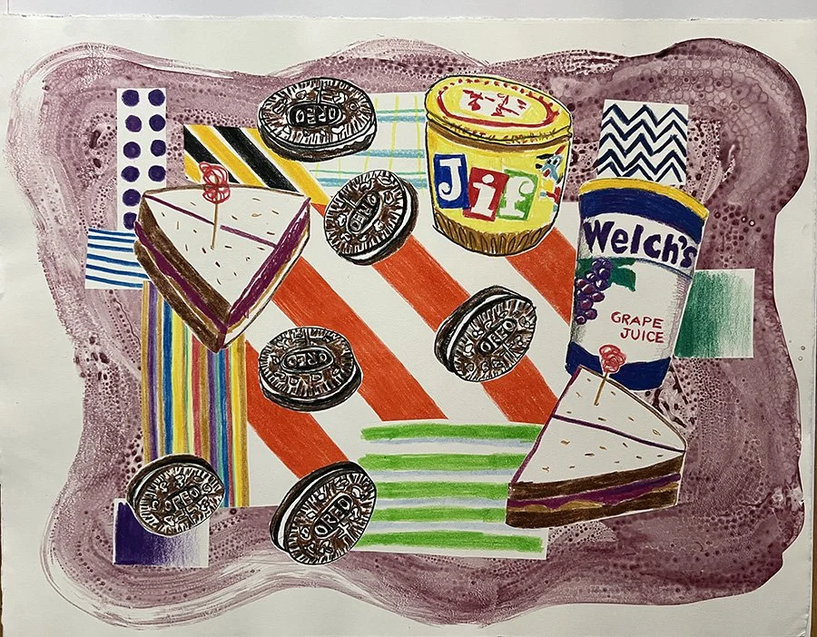 Classic, watercolor monotype, 19×26”,  2026