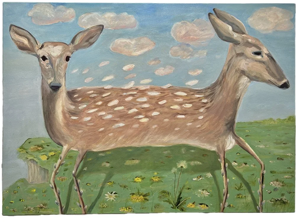 Siblings, oil on canvas, 26x48", 2024