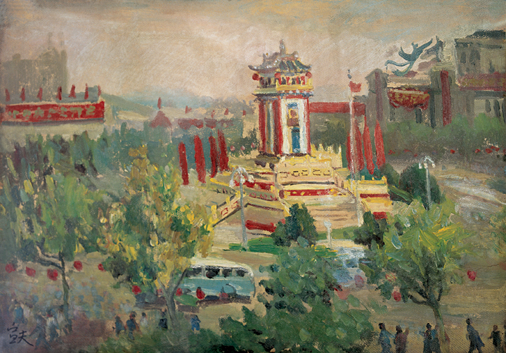 National Day Celebration at the XinJieKou Square 1958