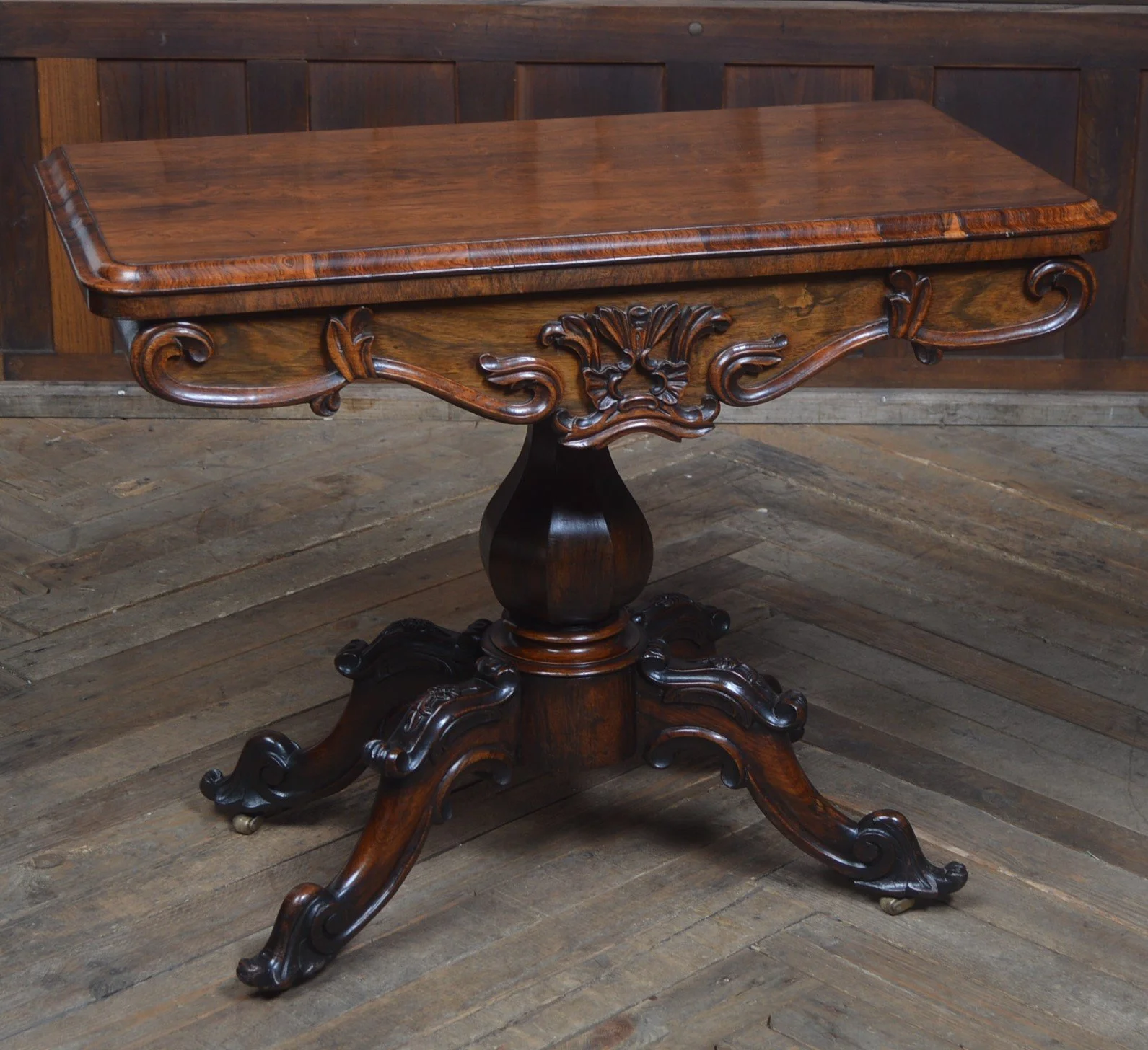 Victorian Rosewood Fold-over Card Table SAI3251