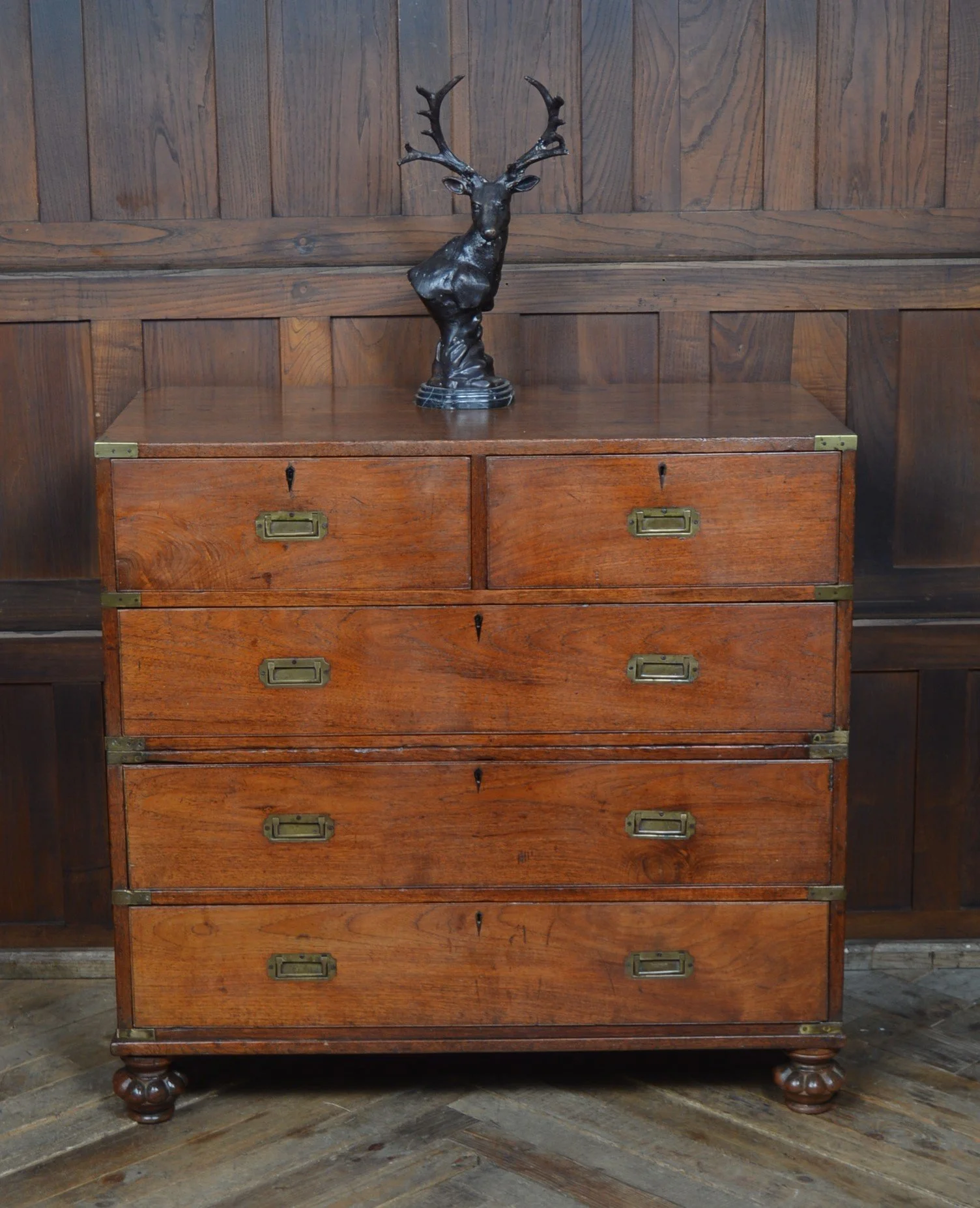 Victorian Teak Campaign Chest - SAI3333
