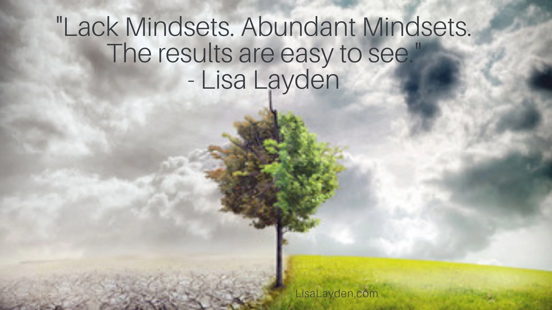 quote - “Lack Mindsets. Abundant Mindsets. The results are easy to see.” – Lisa Layden