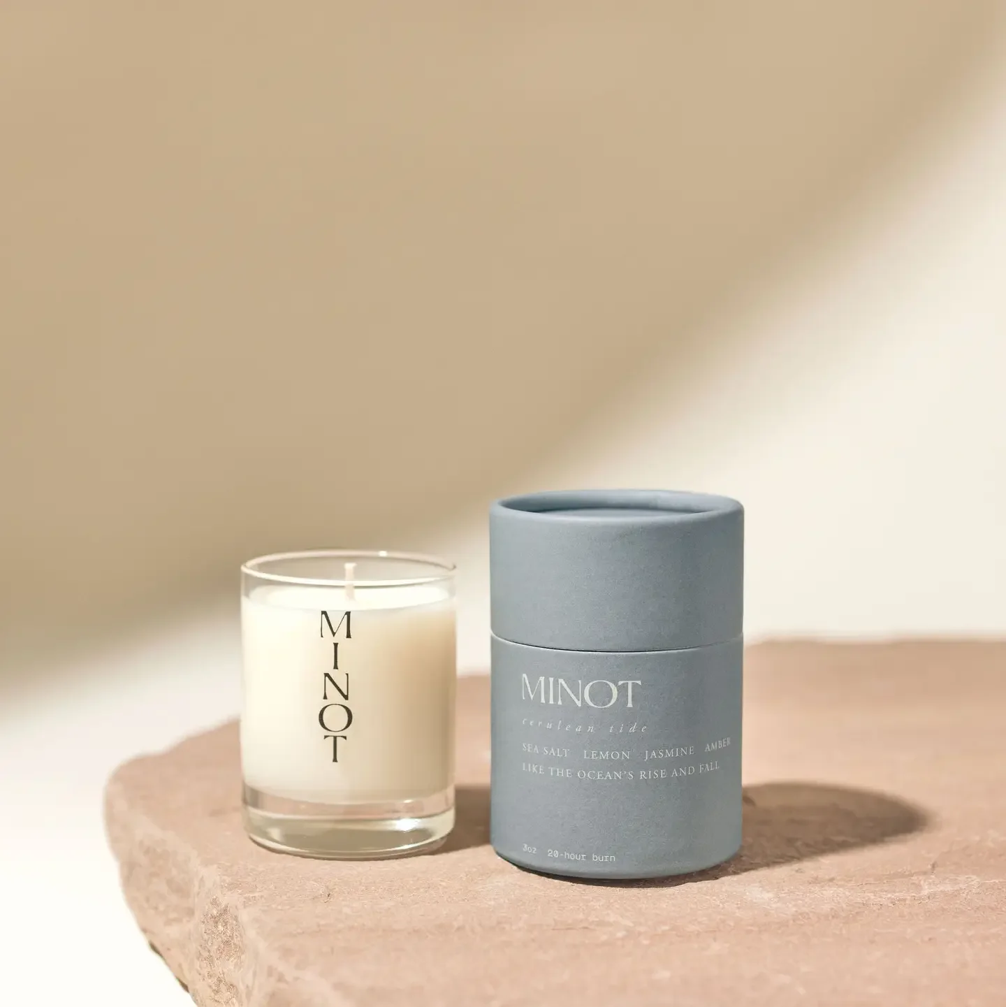MINOT Non-Toxic Soy Candle - Cerulean Tide (3oz Mini)