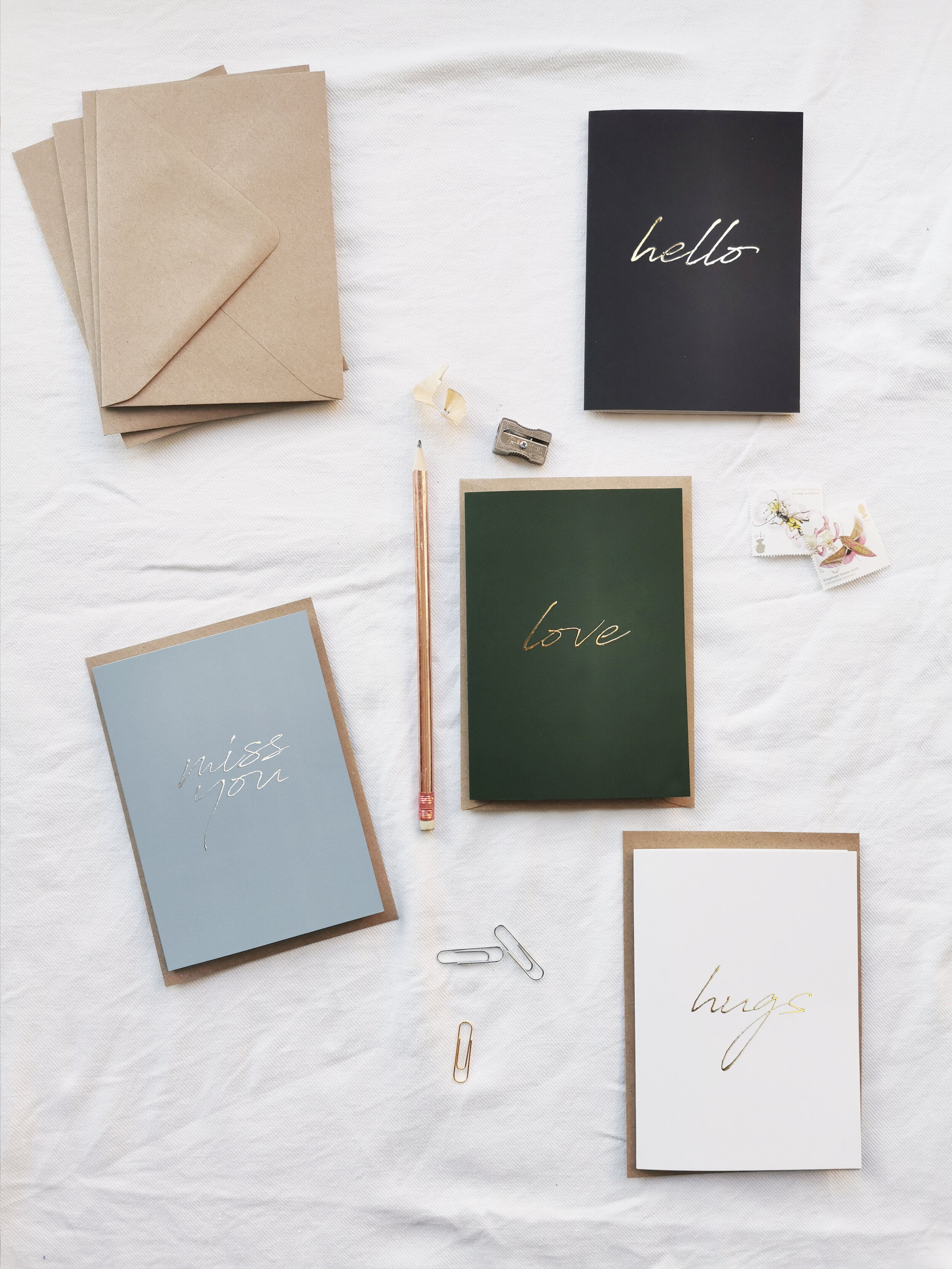 Set of 'Say it with words' cards