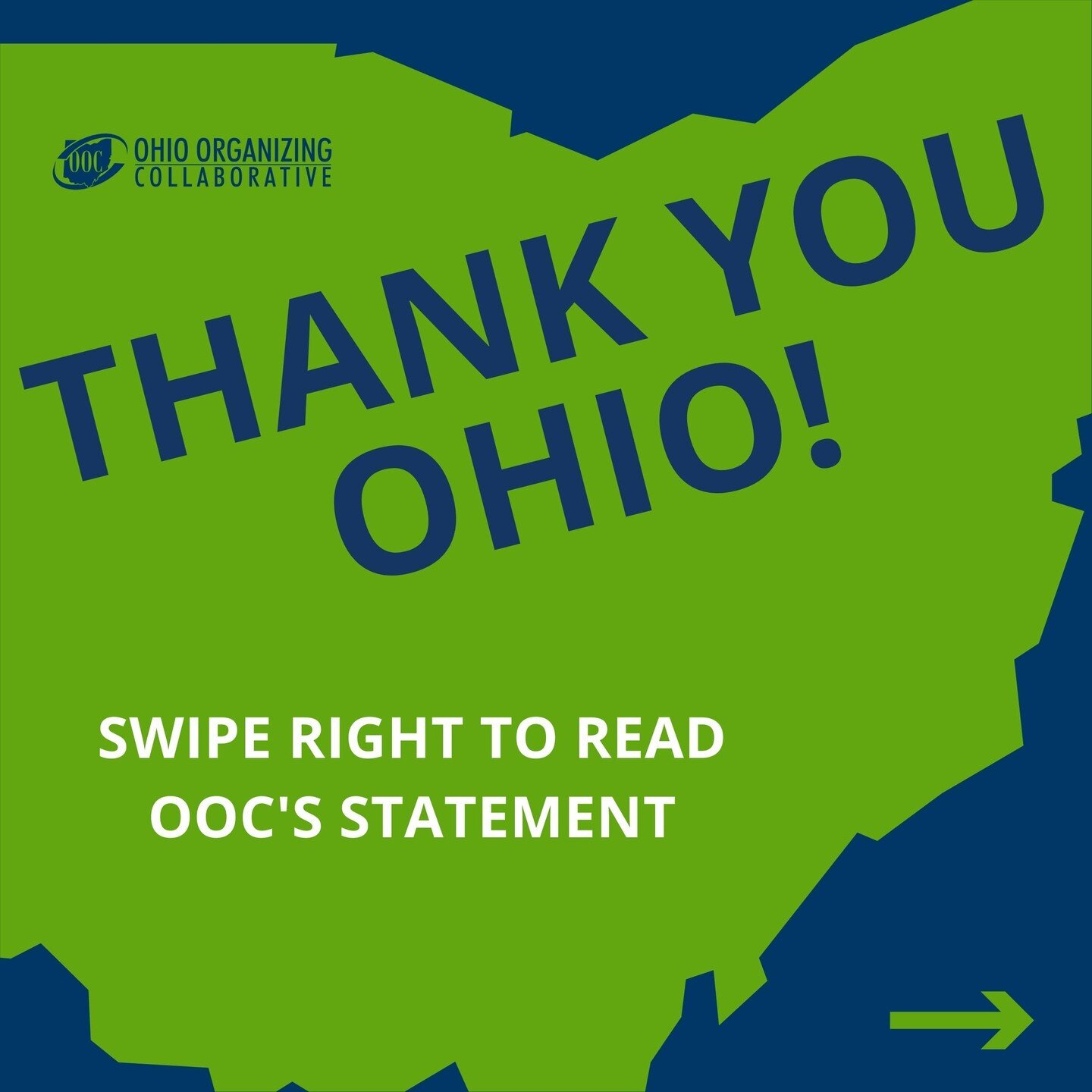 💚💙 OHIO! WE WON!!! 💚💙 

We&rsquo;re excited about the power of everyday Ohioans joining together and voting for Ohio&rsquo;s future. 

Winning Issues 1 and 2 is a powerful testament to the growing grassroots movement in Ohio that is paving the wa