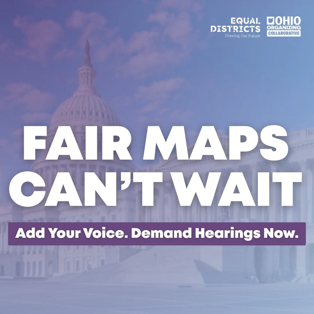 🚨 Ohio&rsquo;s Congressional map deadline is coming up fast. 🚨

The legislature has until September 30 to pass a new map &mdash; but they haven&rsquo;t even started. That means Ohioans are being shut out of a process we fought hard to make fair and