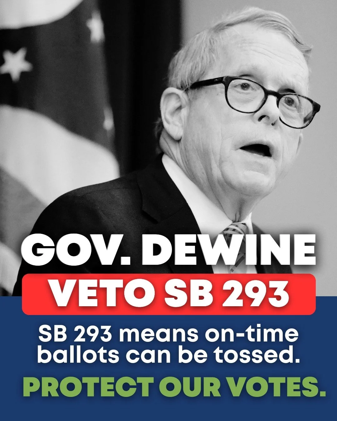SB 293 is an attack on Ohio voters.

Lawmakers just passed a bill that would reject thousands of legitimate absentee ballots even if they were mailed on time. Seniors, disabled voters, rural voters, college students, and working families would be hit
