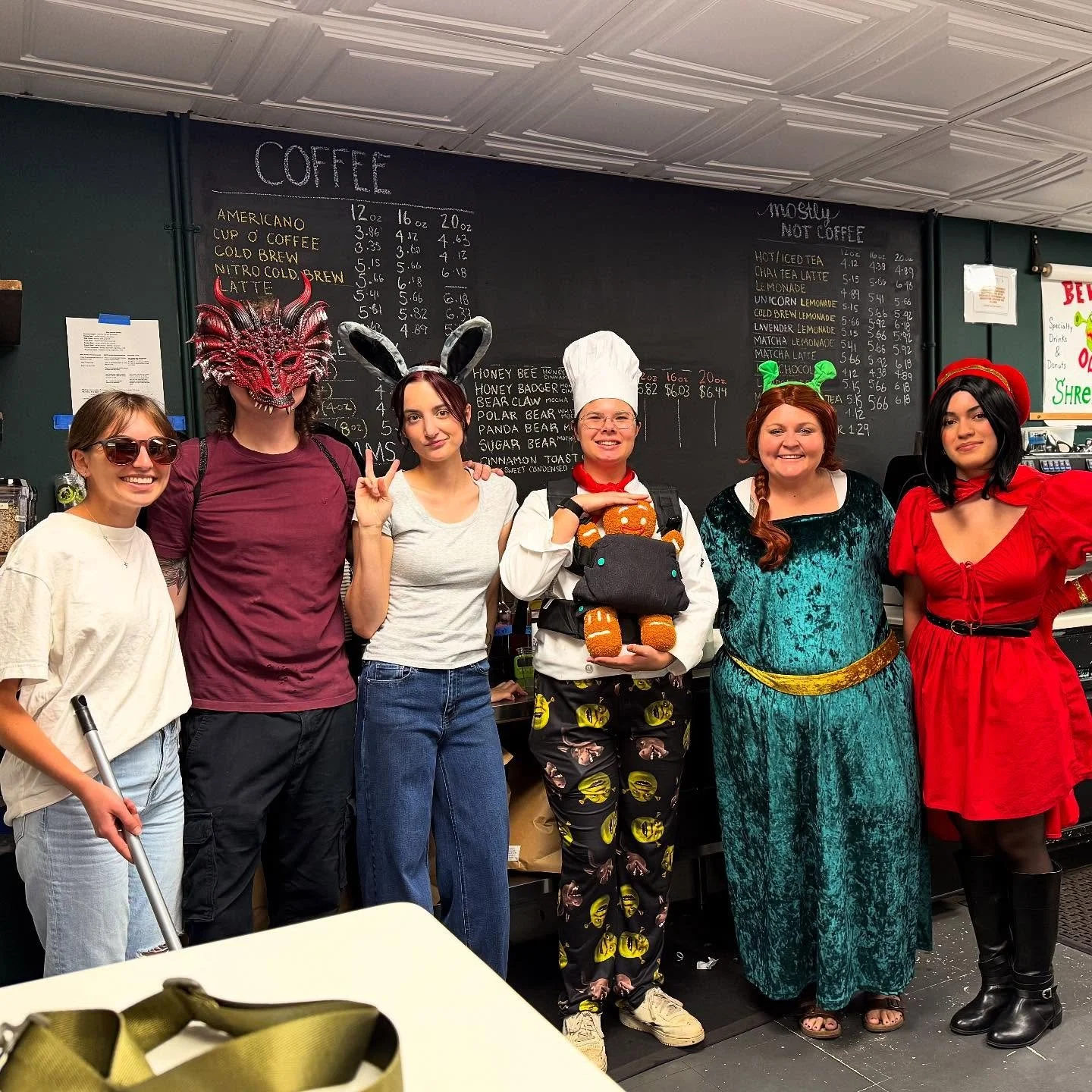 Thanks for a busy &amp; fun Halloween day! We hope y&rsquo;all loved our Shrek menu as much as we did! 🥰 

See you tomorrow at 8am for our Winter menu release &amp; pop ups! 

#coffee #latte #halloween #cocoavillage