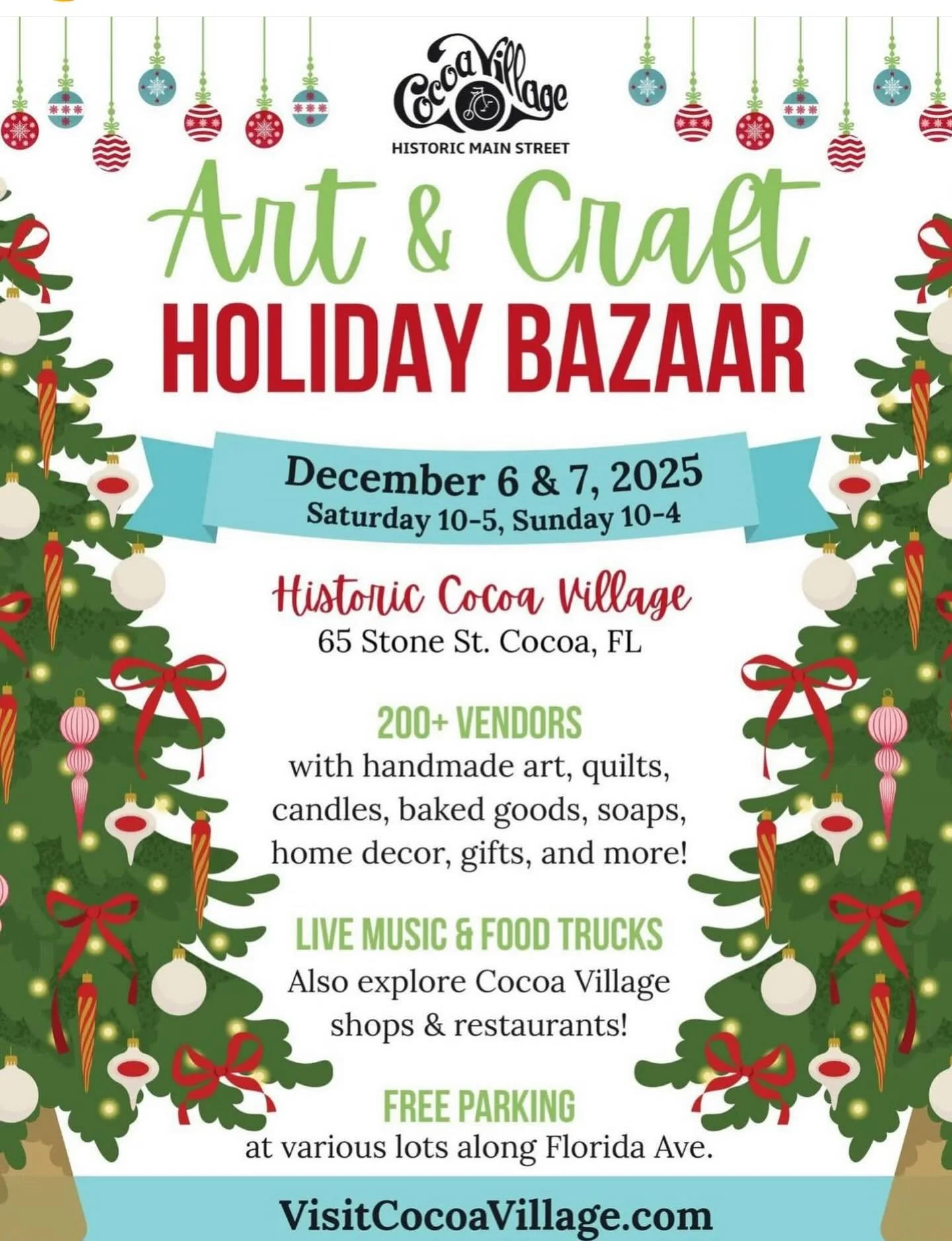 Happy @historiccocoavillage Craft Fair weekend! We&rsquo;re open normal hours all weekend long and ready to have a fun and busy weekend! 

#coffee #popsicles #craftfair #cocoavillage #latte #barista