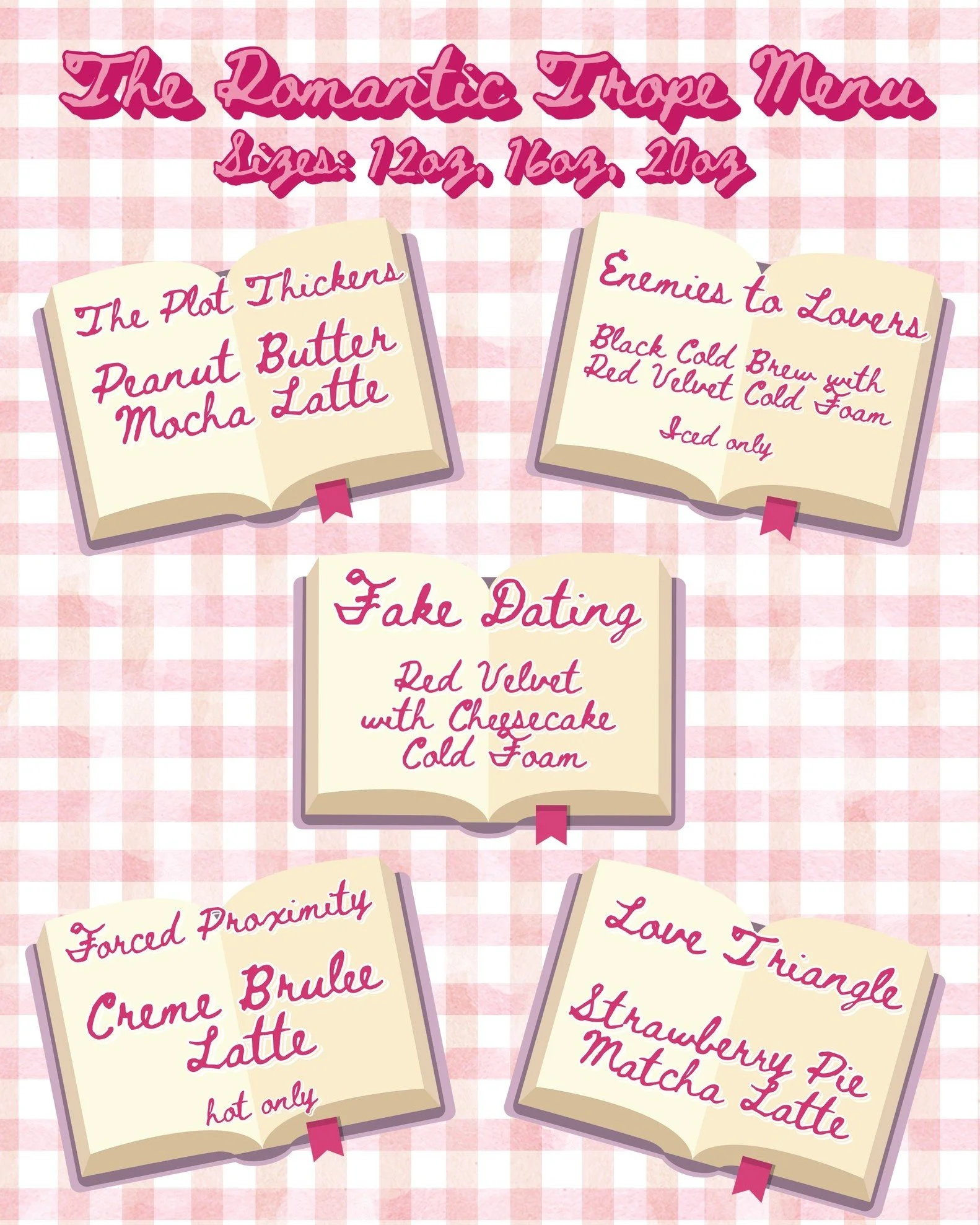 The Romantic Trope Menu drops February 14th. ❤📚☕ 

...more to come.