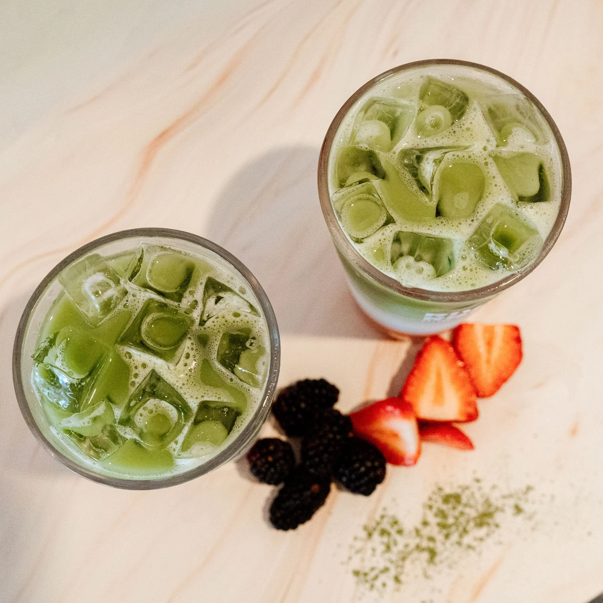 Which Berry Patch Matcha are we getting today? Strawberry or Blackberry White Mocha? Both of these Matcha's are always made with our housemade syrups and ceremonial grade Matcha! 

#matcha  #Popsicles #latte  #CocoaVillage #barista