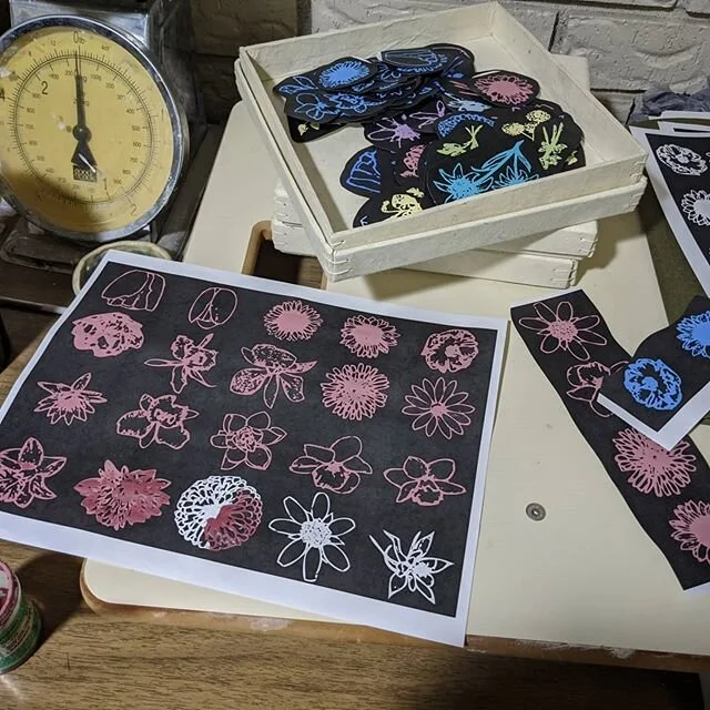 Today I'm working on some new underglaze decals for my next throwing session. I got a couple of new damp boxes made yesterday and I'm excited to put them to work. They'll help keep my pieces soft and workable longer so I won't have to keep pulling al