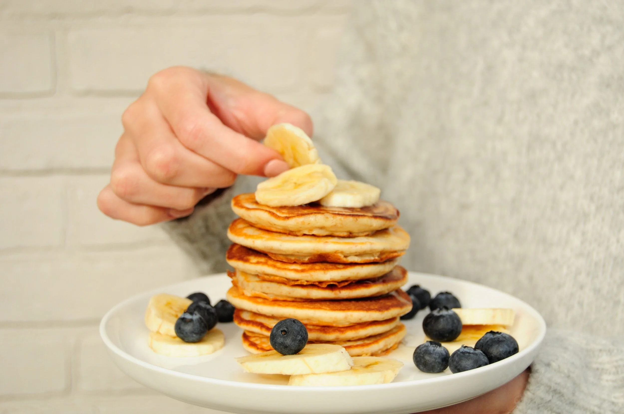 Fluffy ricotta pancakes