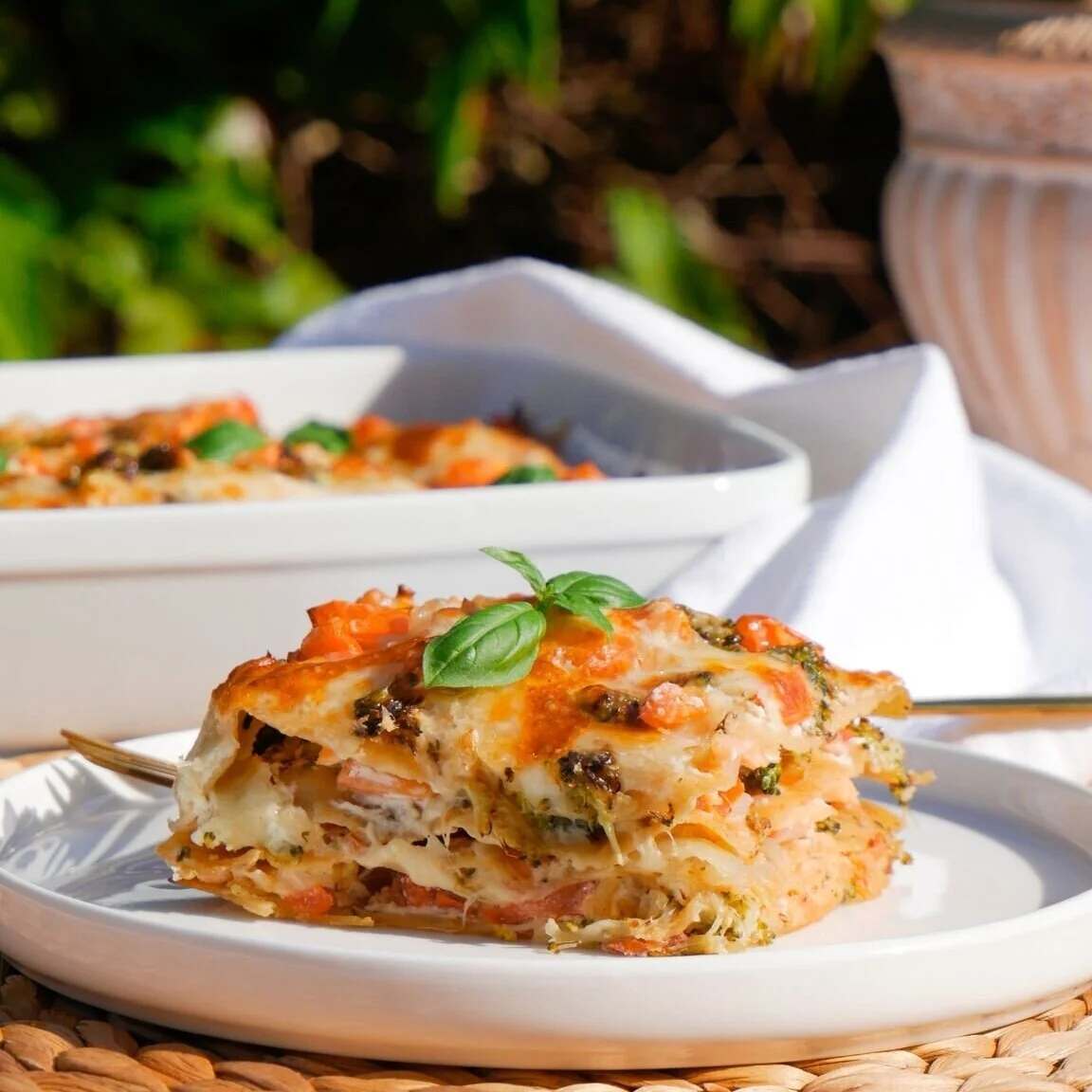 Lasagne met gerookte zalm, broccoli en Boursin cuisine 