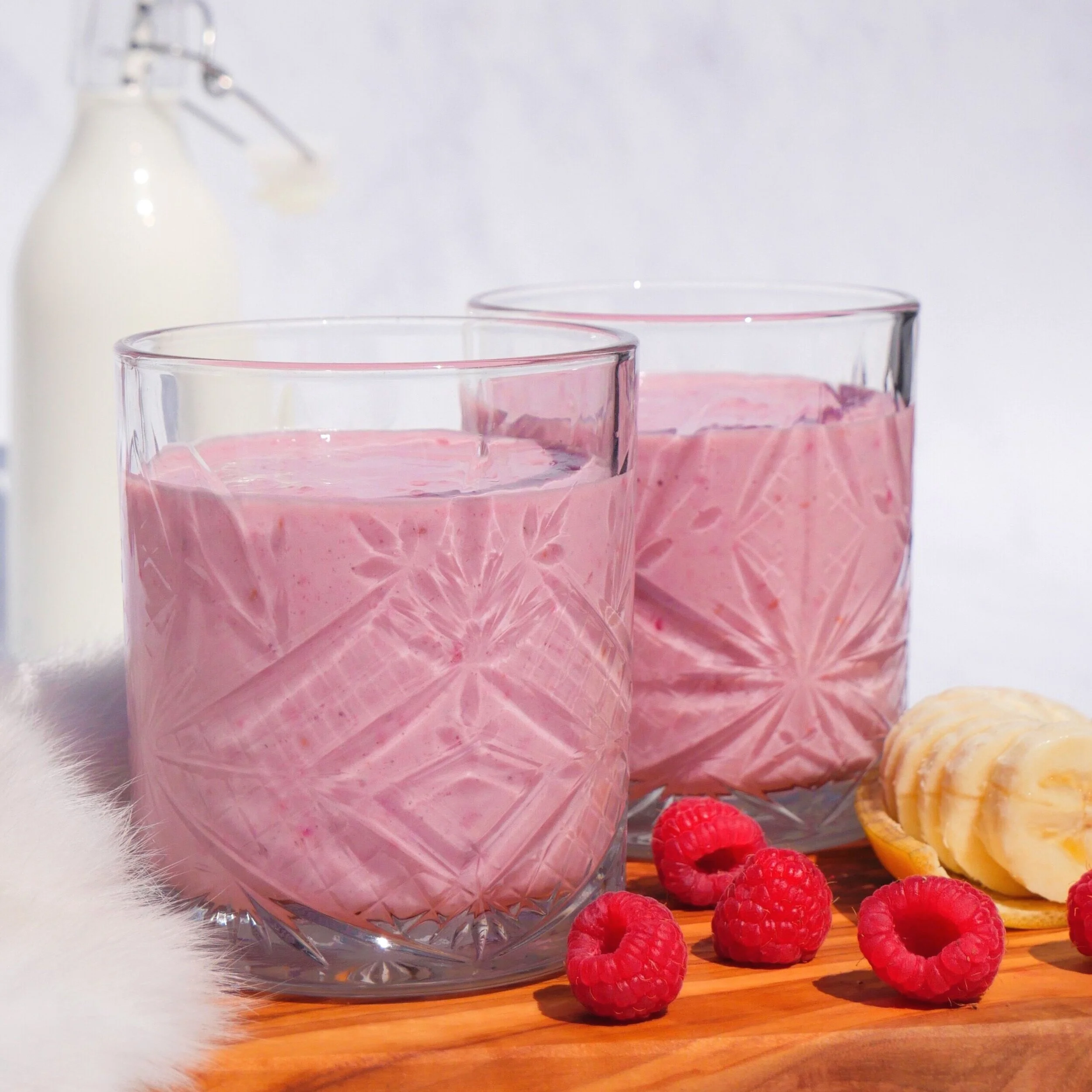 (Recovery) Milkshake met banaan en frambozen