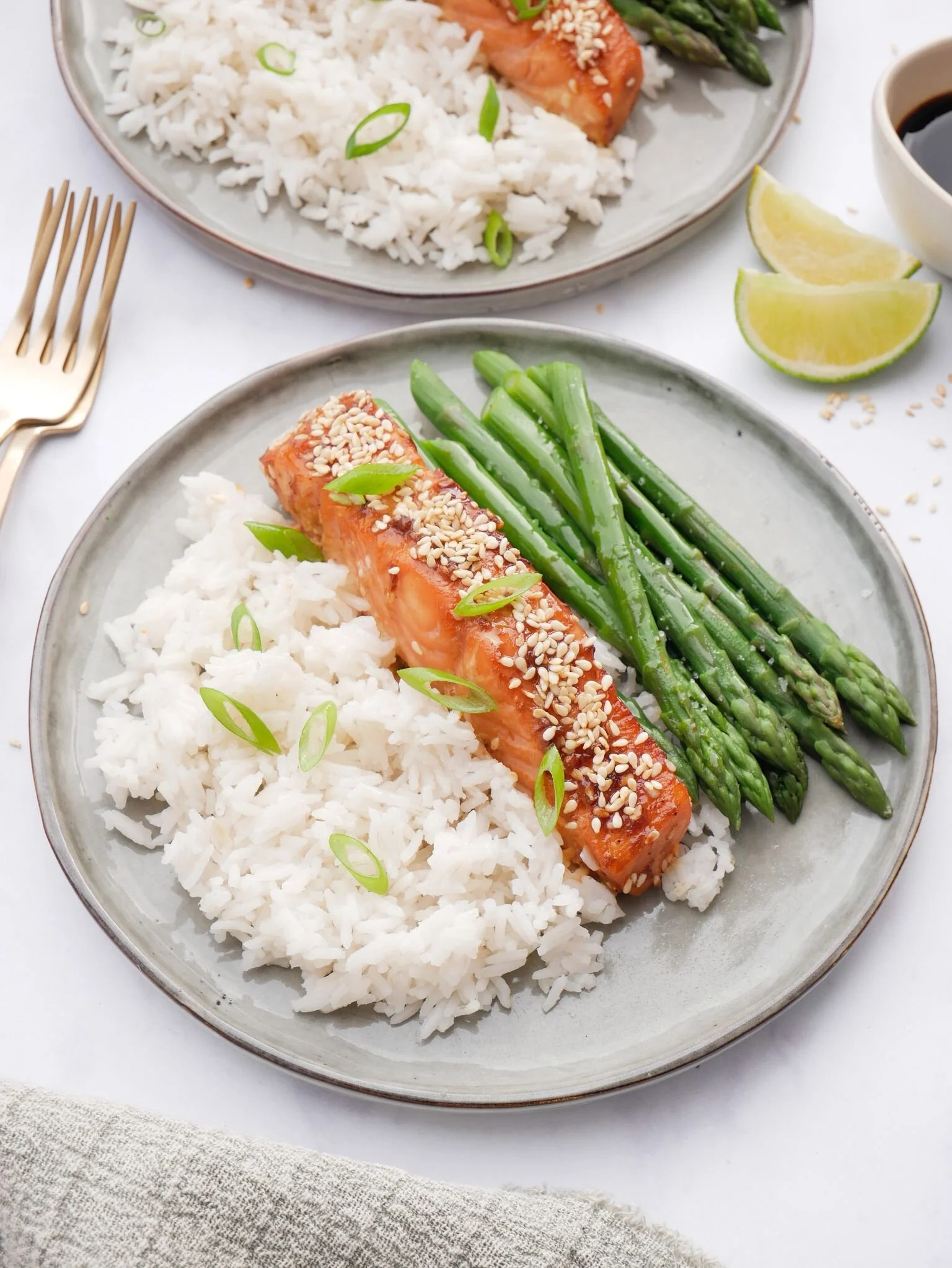 Zalm Teriyaki met basmati rijst