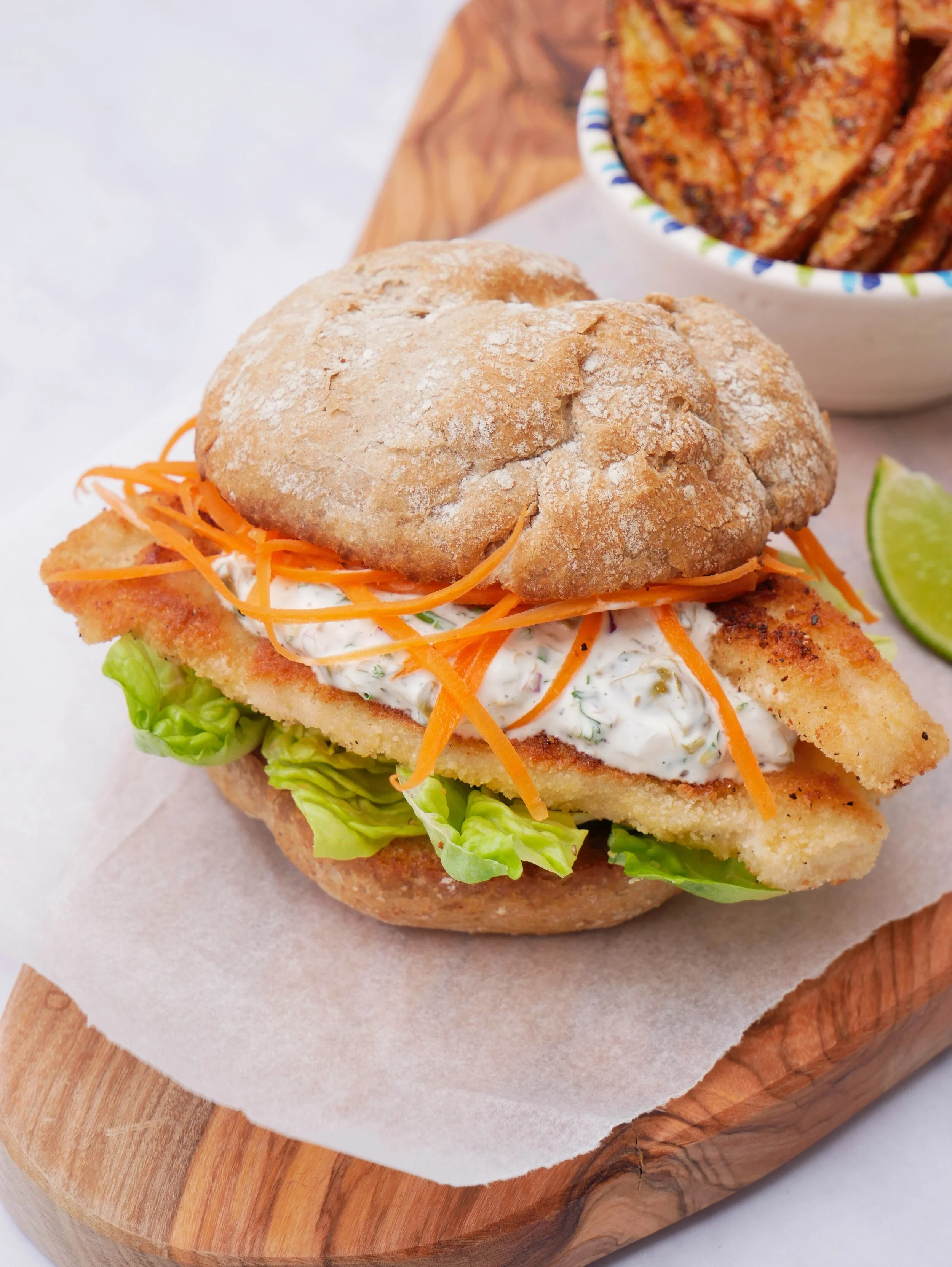 Fishburger  met homemade tartaarsaus