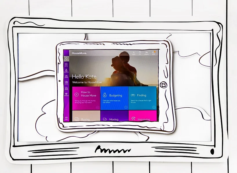 Homepage interface for NatWest HouseMove app.