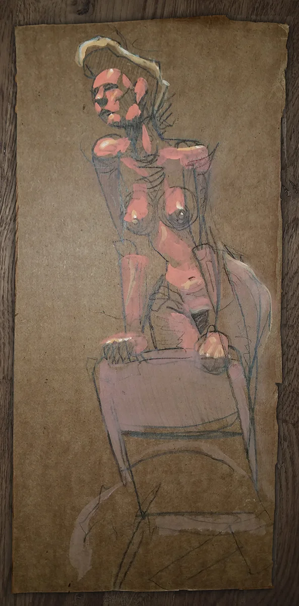 Deco - Acrylic on Cardboard