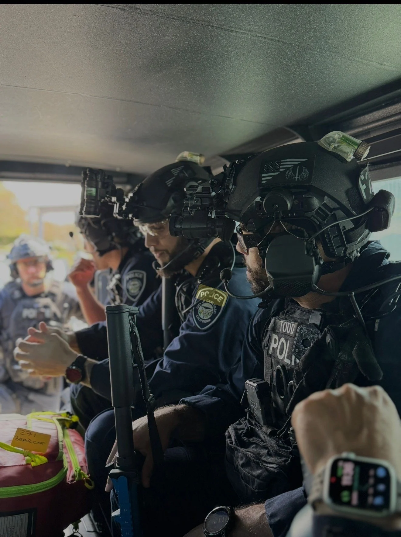 SWAT Team Preparing for Operation Inside Tactical Vehicle at The Sawmill Tactical Training Complex.jpg