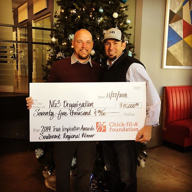 NG3 is the 2019 Chick-fil-A True Inspiration Award winner for the Southeast!! #NG3 Thank you for voting and for your support!