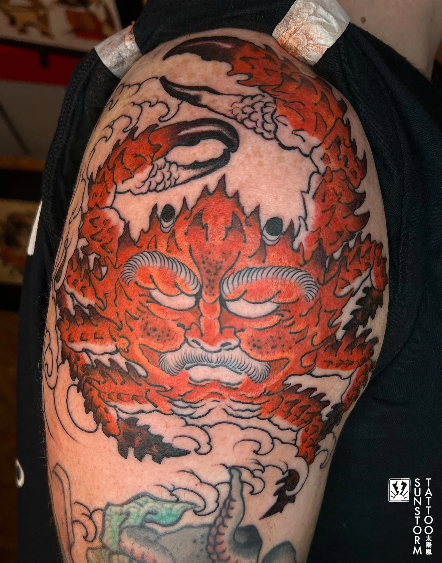 As far as we got yesterday. Thanks Jack 💪🏽
@seventhswordtattoo 
#wip #tattoo #tattoos irezumi #irezumiuk #heikegani #carlisle #carlisletattoo #cumbria #cumbriatattoo #sunstormtattoo