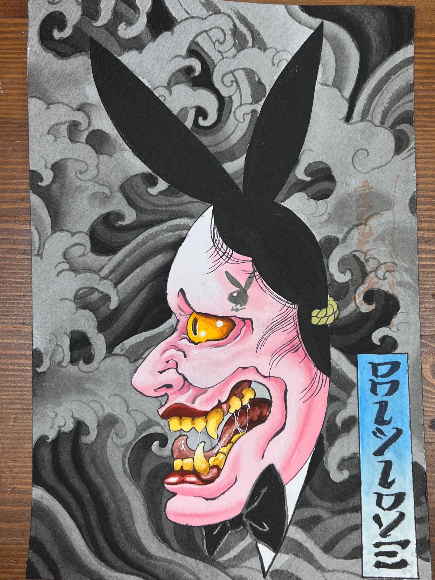 Little @playboy Hannya number for the lovely lot at @onlylovetattoos for having me last October ❤️
Happy New Year and that, you know the crack by now 
#tattoos #tattooer #irezumi #irezumiuk #japanesetattoo #hannya #playboy #carlisle #carlisletattoo #