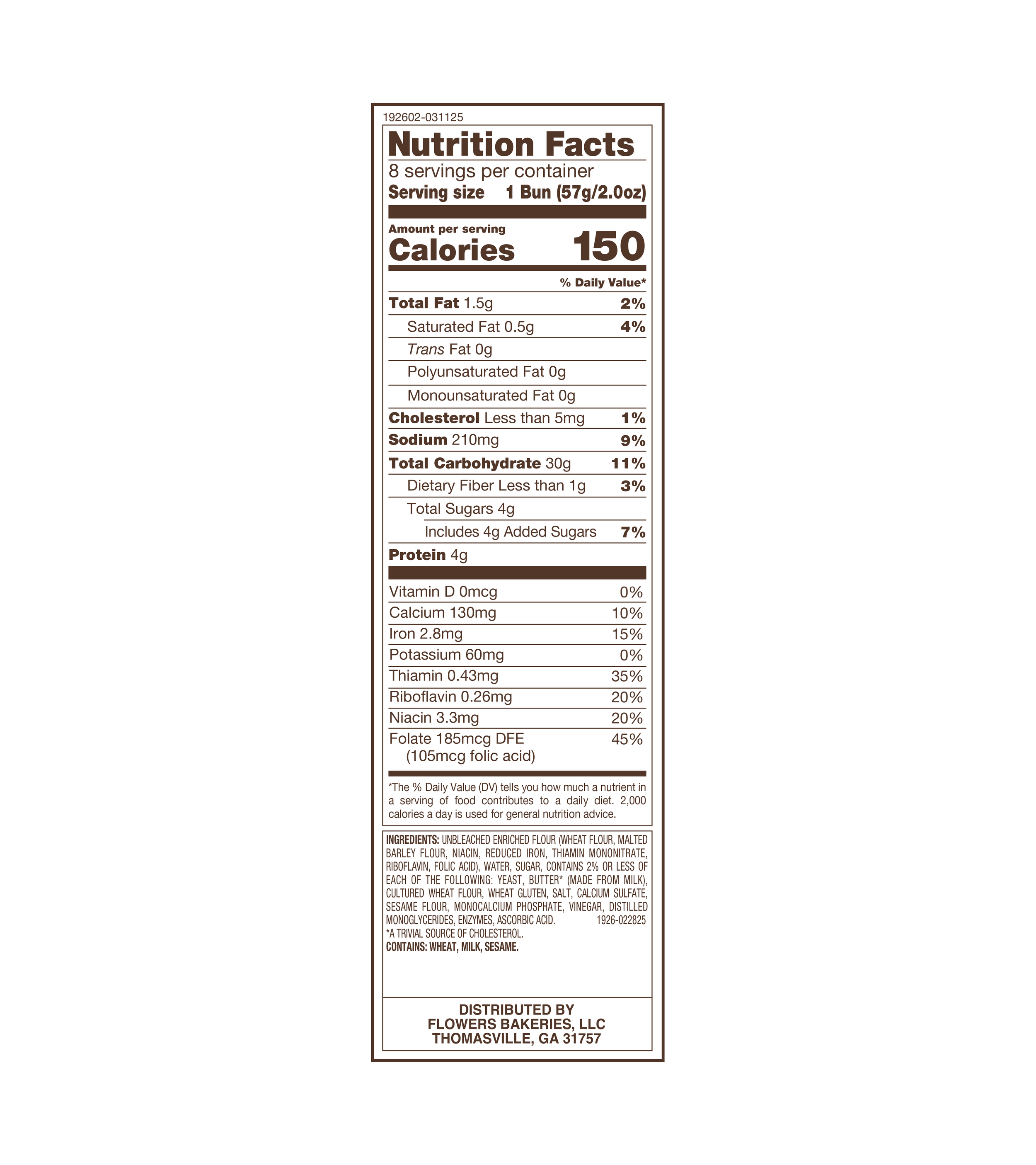 Nature's Own - Buns - Hamburger - Butter 8ct NFP 6.19.25.png