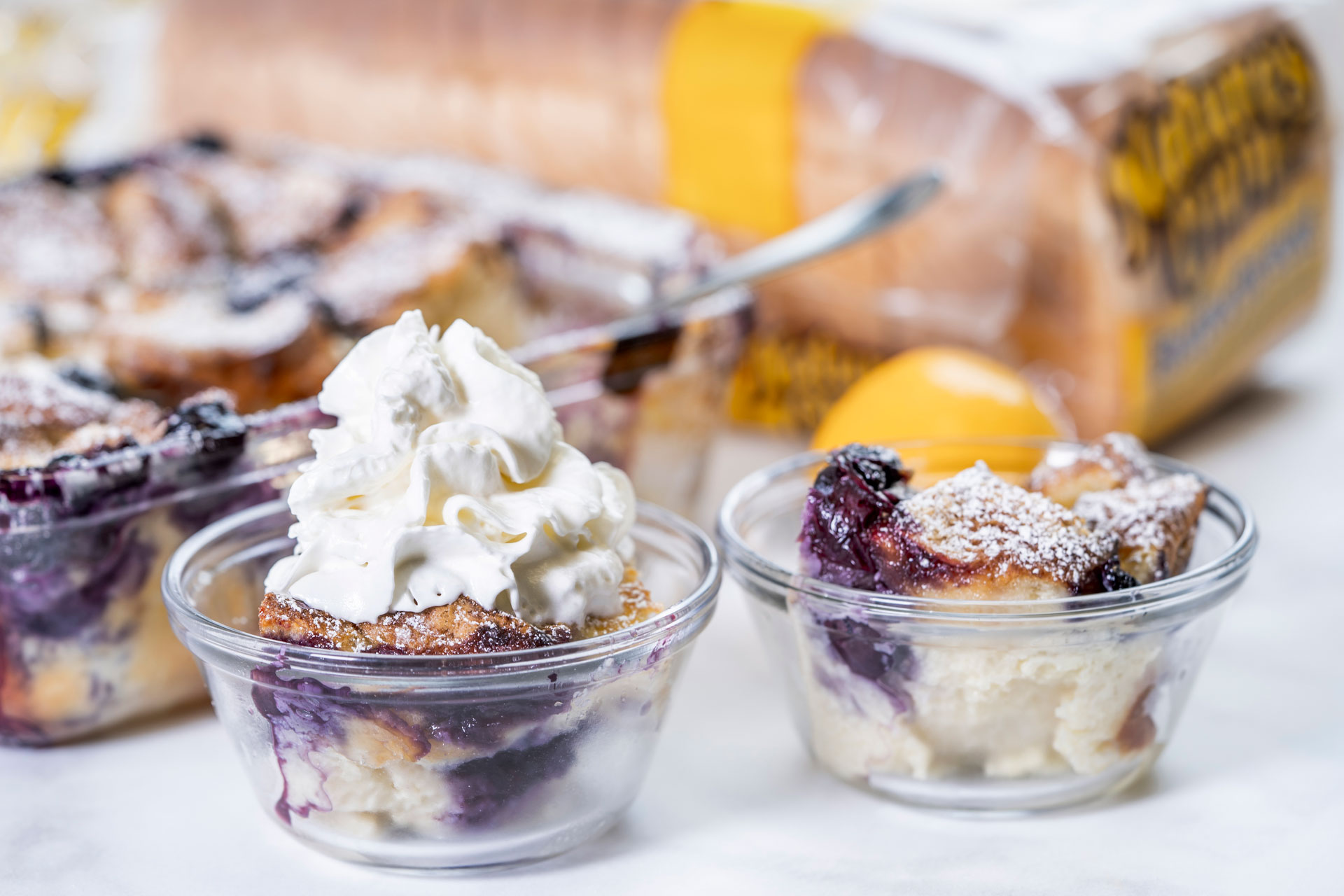 Lemon Blueberry Bread Pudding