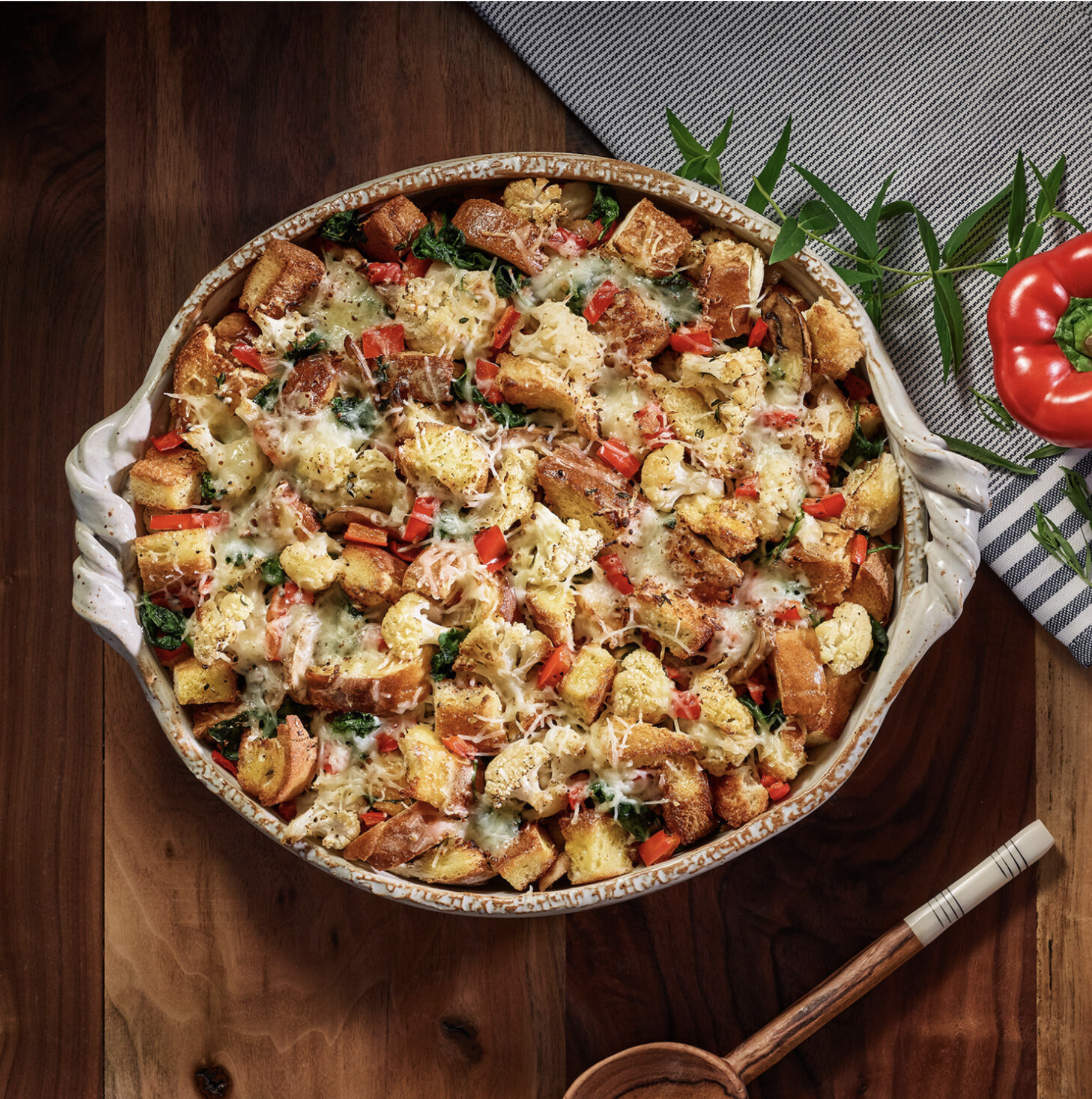 Hearty Vegetarian Bread Bake