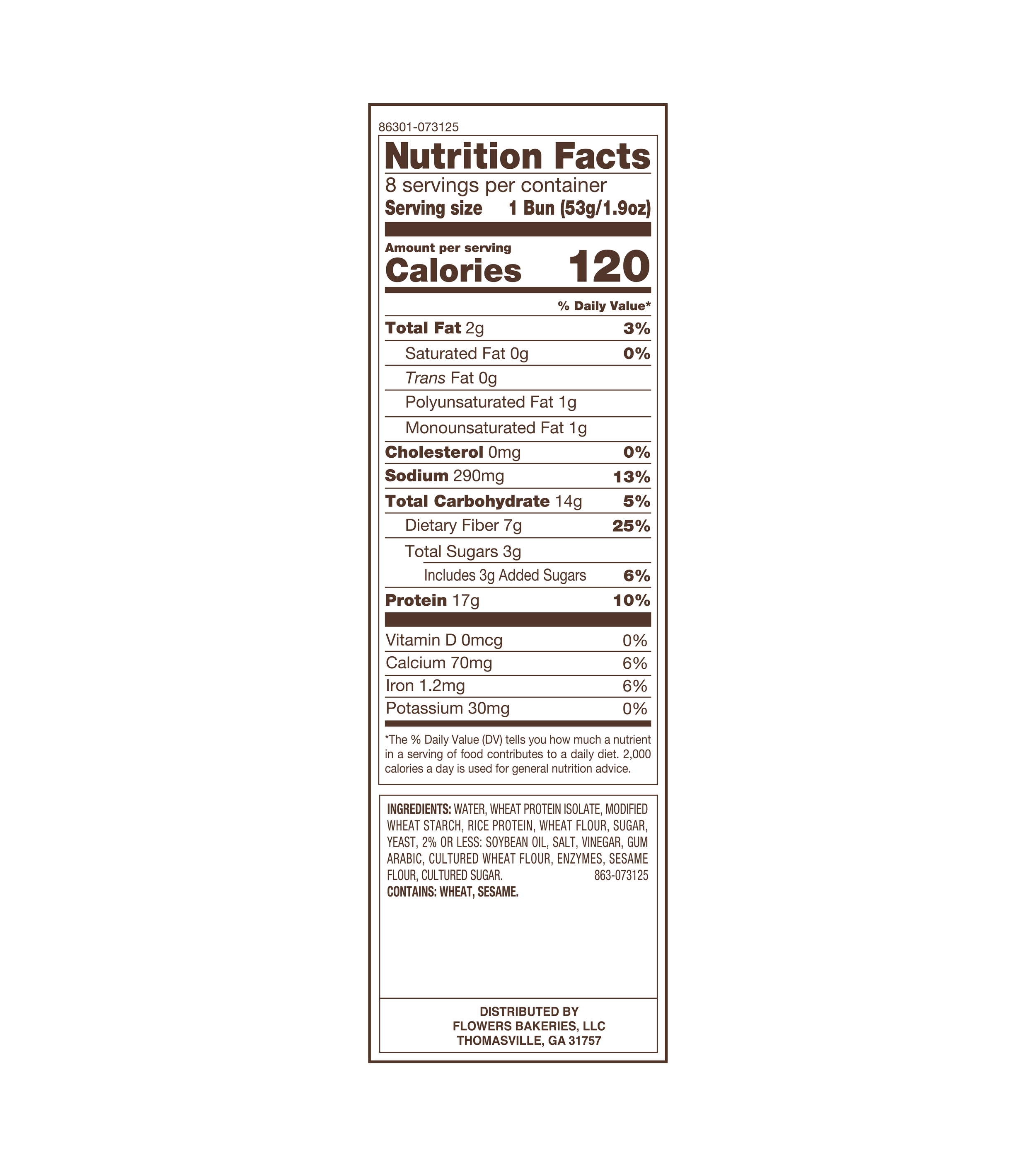 Nature's Own - Life - Protein - Hamburger Buns NFP.png
