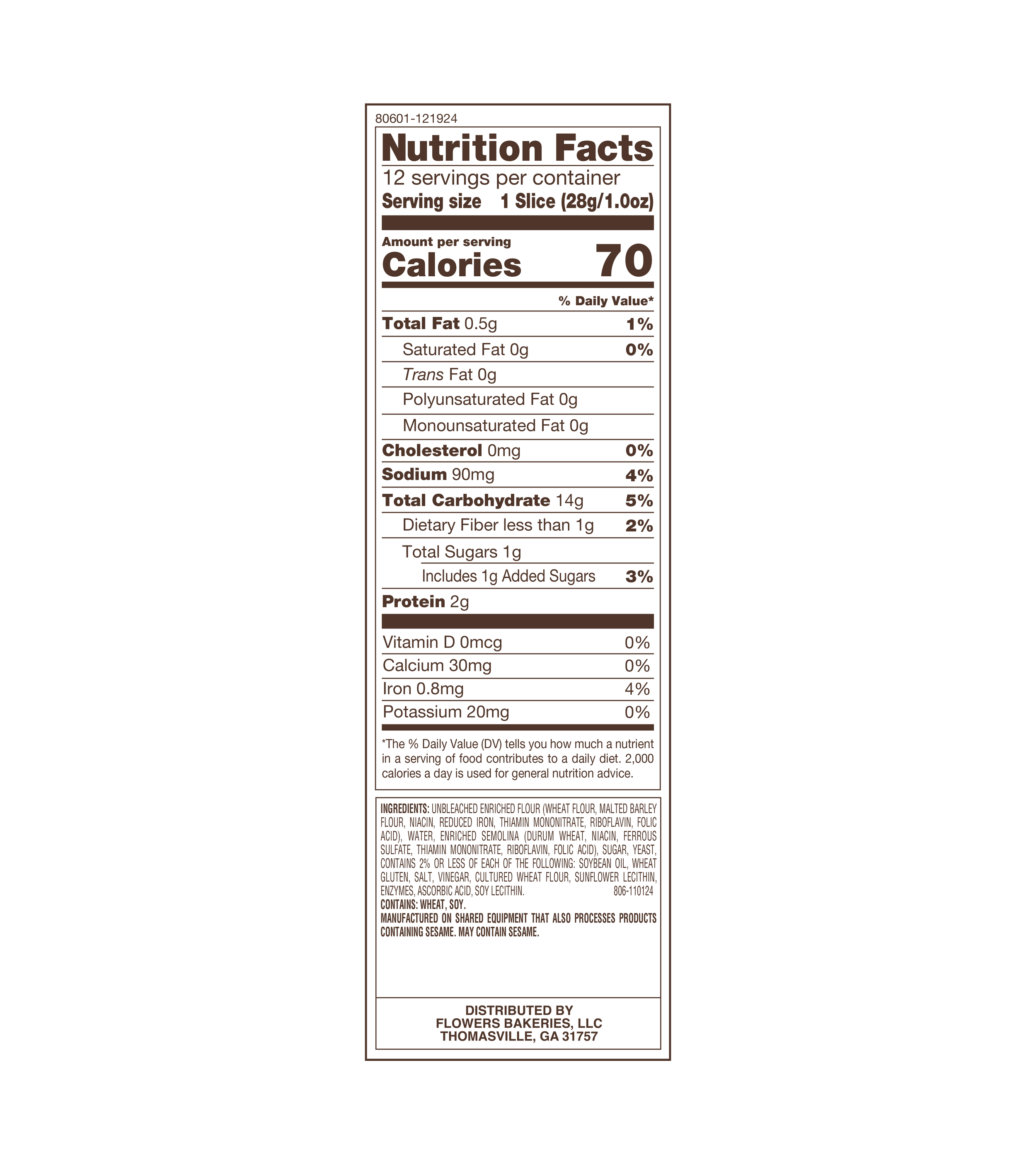 Nature's Own - Small Loaf - Homestyle White NFP 6.19.25.png