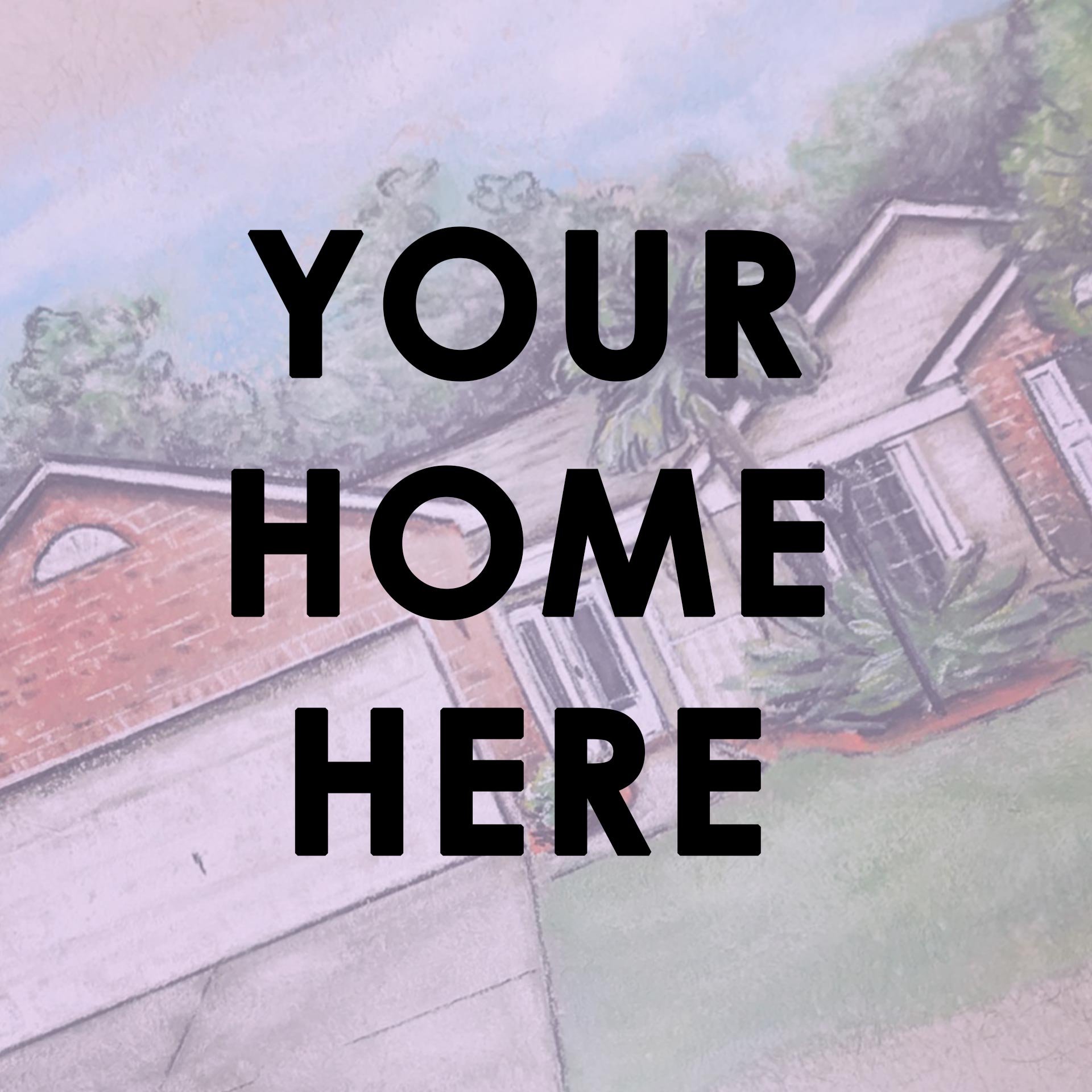 Custom Charcoal Home Portrait