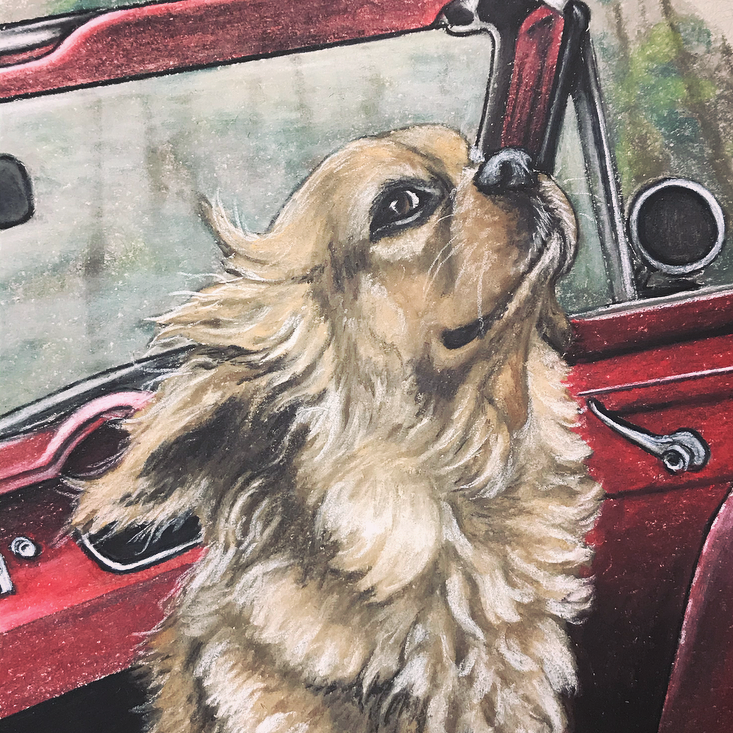 Custom Dog Portrait with Background