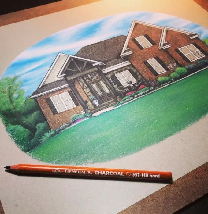 Custom Home Portrait from a Photo