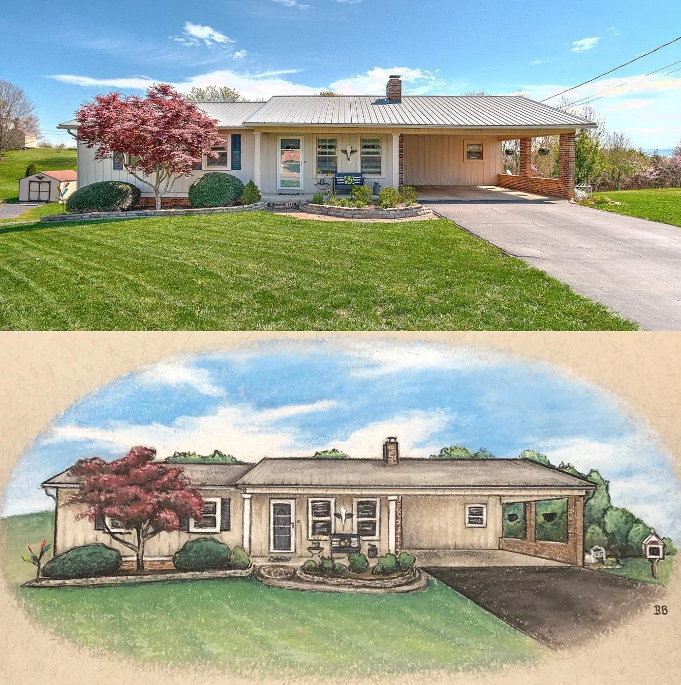 Custom Home Portrait from a Photo