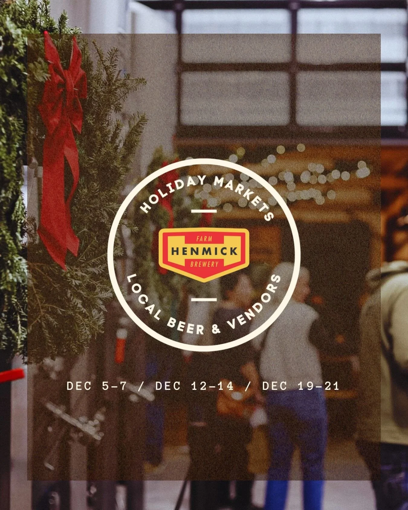 Our 3-weekend Holiday Market event kicks off this Friday! Shop local with different vendors each weekend 🎄 

The markets will be held inside of the brewery featuring local vendors, craft beer, seasonal cocktails &amp; food trucks.

Market Hours: Fri