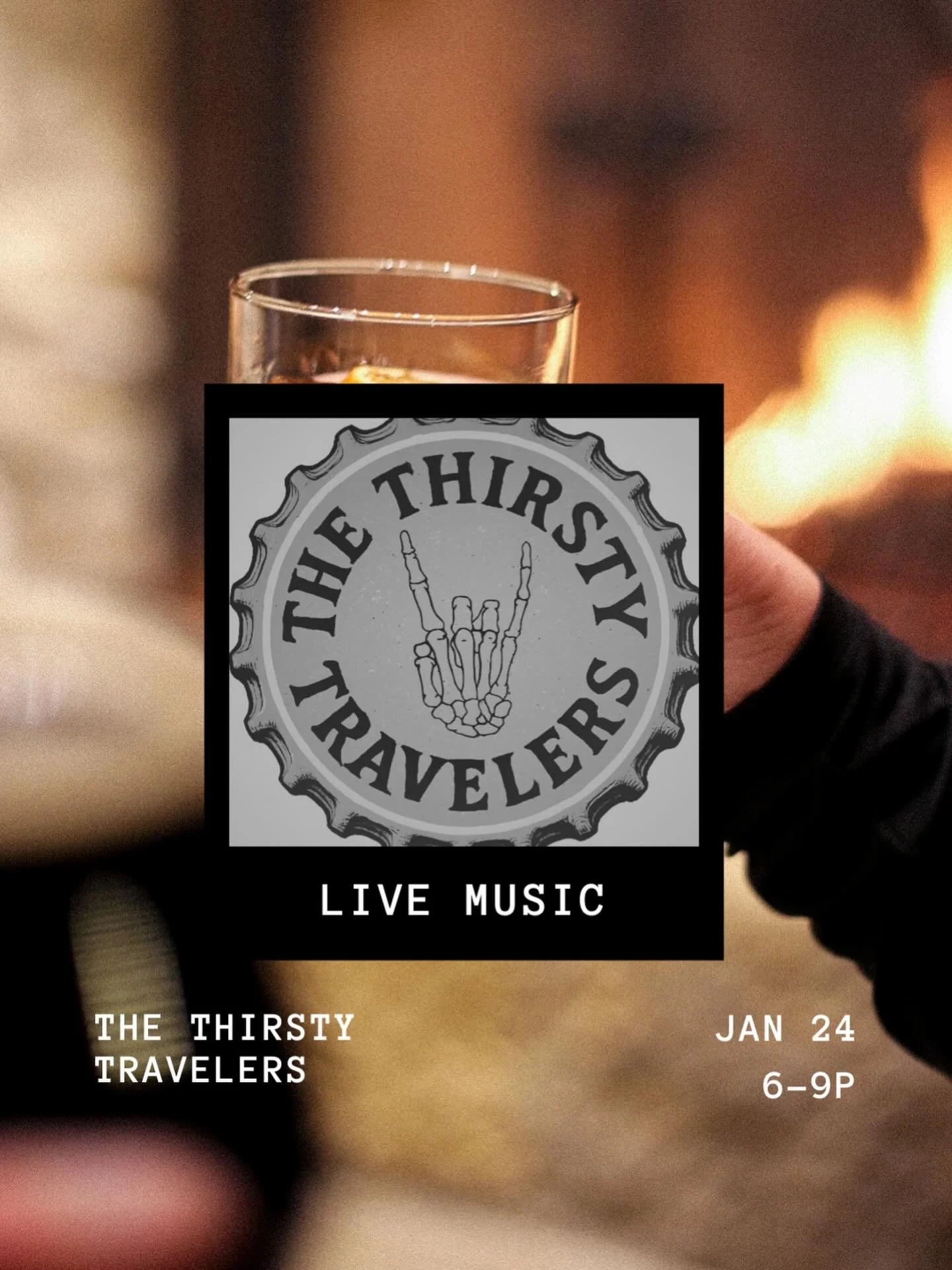 Saturday, Jan 24:
Zaki Mediterranean Grill 12-8p
Elevated Woodfired Pizza 4-9p
Live Music w. The Thirsty Travelers 6-9p by the fireplace