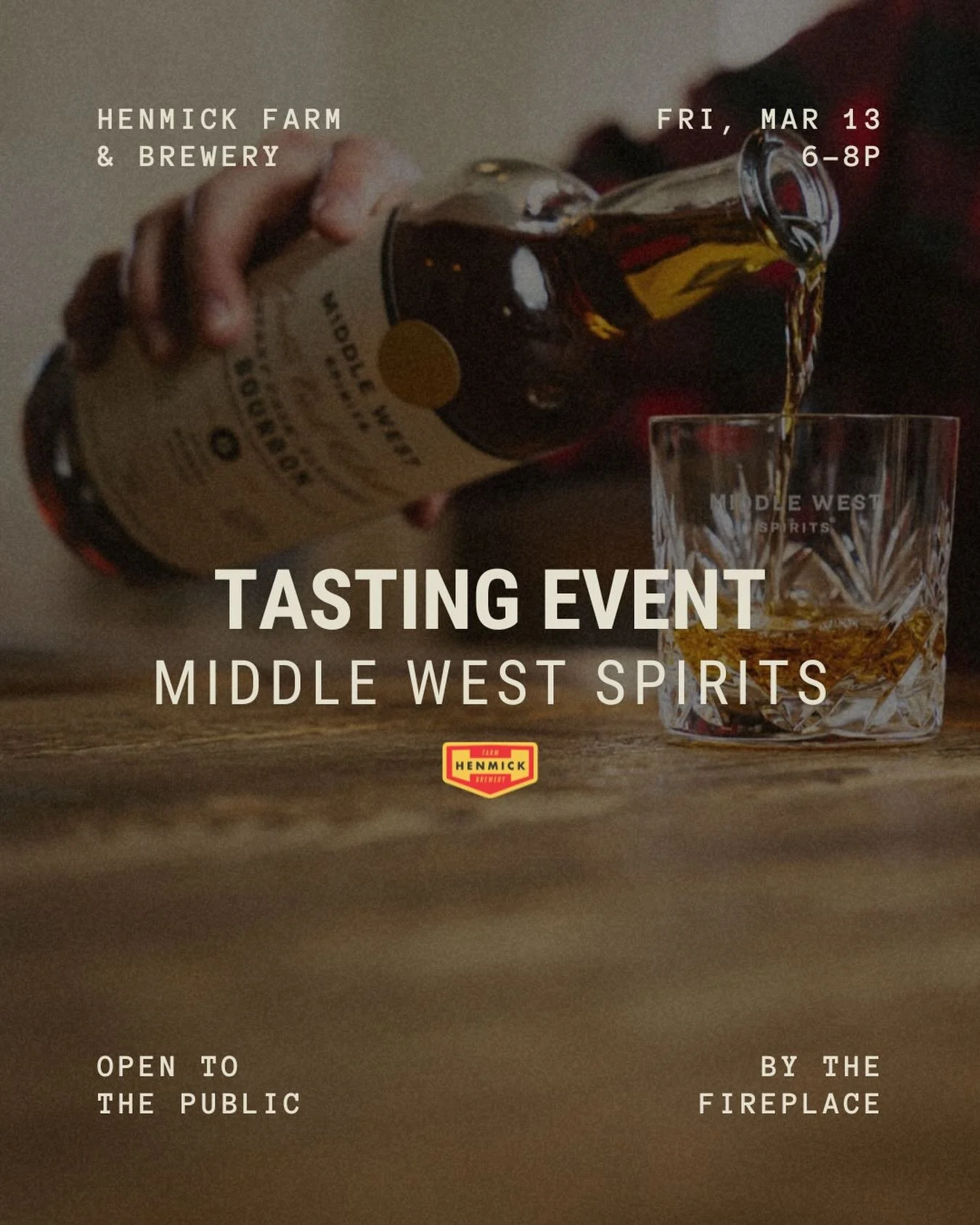 Join us this Friday for a special tasting featuring Middle West Spirits. Sample unique products, learn a little about them and get into the St. Paddy&rsquo;s spirit with us 🥃 
-Friday, March 13, 6-8pm
-Guided tasting next to the fireplace in the bar