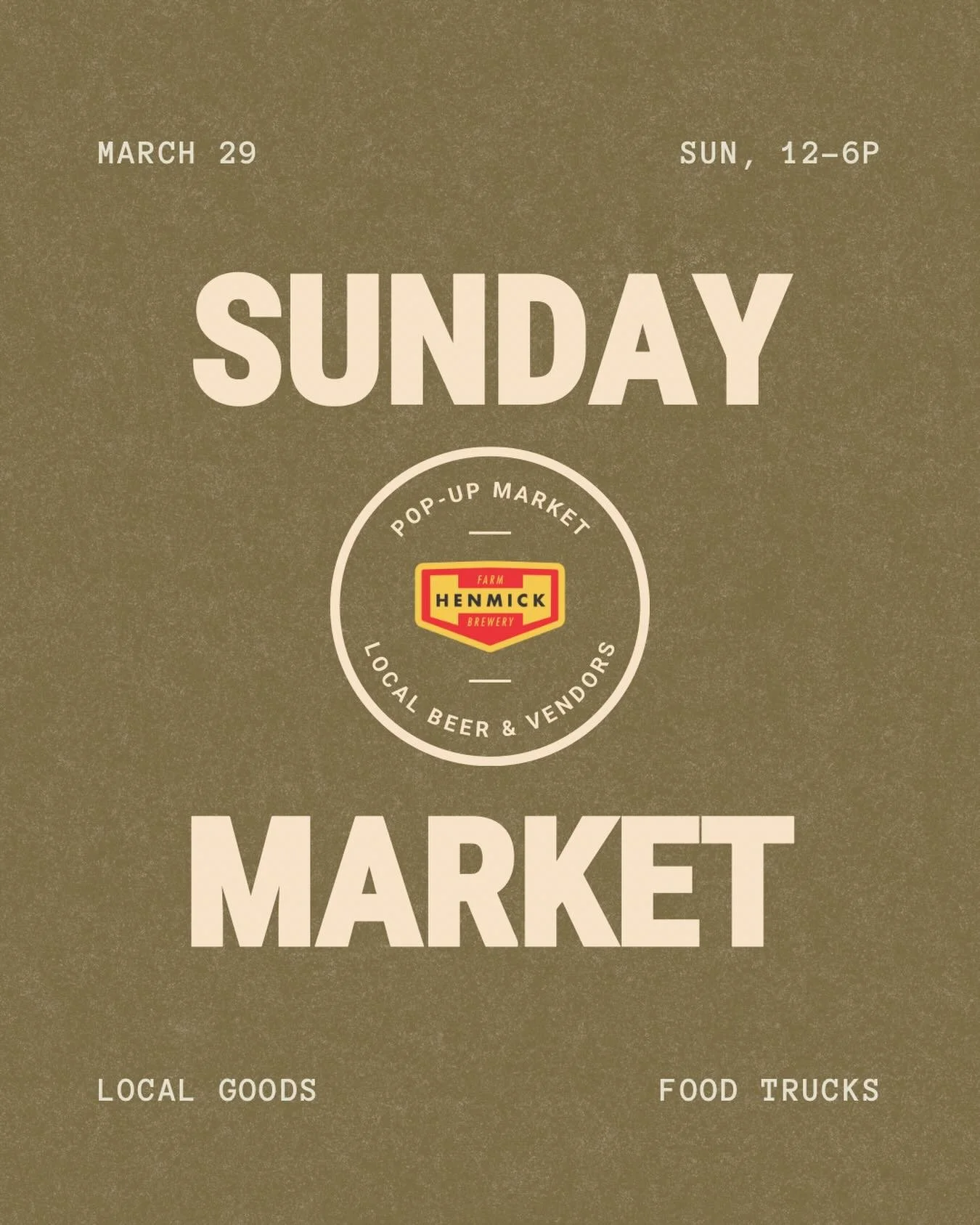 We love a local shopping Sunday w. a craft beer in hand 🍻 
Today&rsquo;s Vendors:
New Purpose Collective 
Borrowed Land Farms 
Green Magic Farms
firefly fragrance co 
Elle Brands
Cathy Studer, Award-Winning Author
Wake &amp; Bake Bakery
Angry Dads J