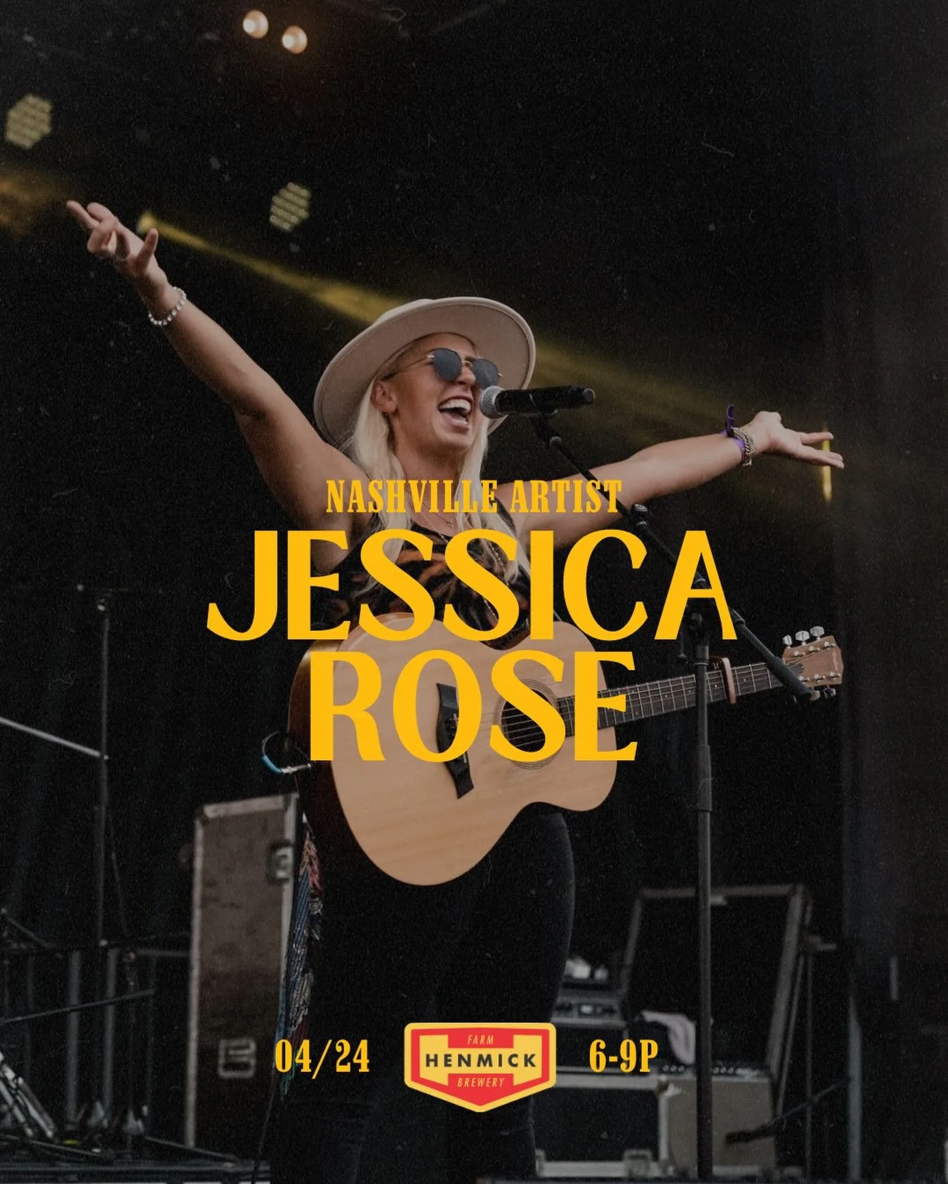 Don&rsquo;t miss this special event featuring Nashville touring artist Jessica Rose! April 24, Friday, 6-9p 

https://www.realjessicarose.com/
&ldquo;Jessica has shared the stage with some of the biggest names in country music, including Lainey Wilso