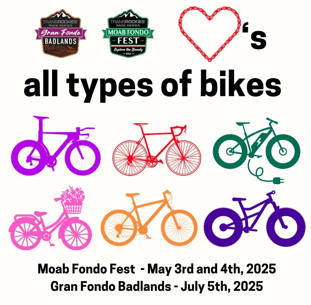 Did you know we welcome all types of bikes at our Gran Fondos!? 🚲 We have 2 incredible Gran Fondo experiences to choose from. 
Register and ride with us!
#ride #bike #cycle #cycling #granfondo #transrockies