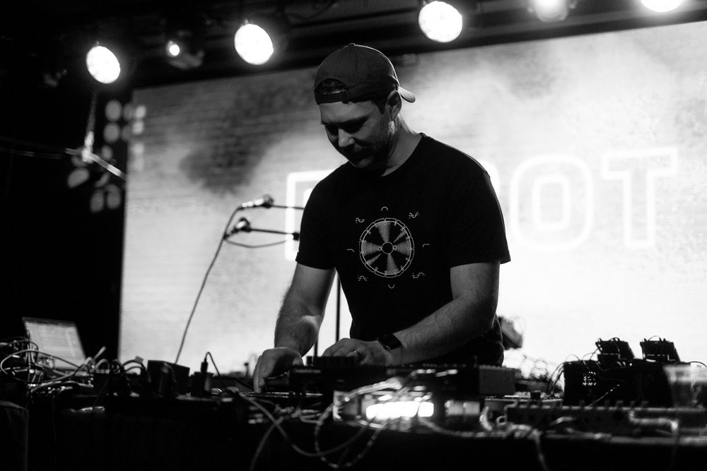 EZBOT performing a live hardware electronic music set
