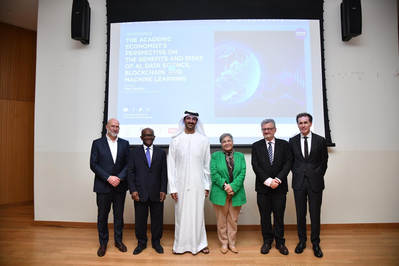 2025: Prof. Yaw Nyarko hosts the H.E. Abdulla Bin Touq Al Marri, UAE Minister of Economy, at the NYU AD Conference