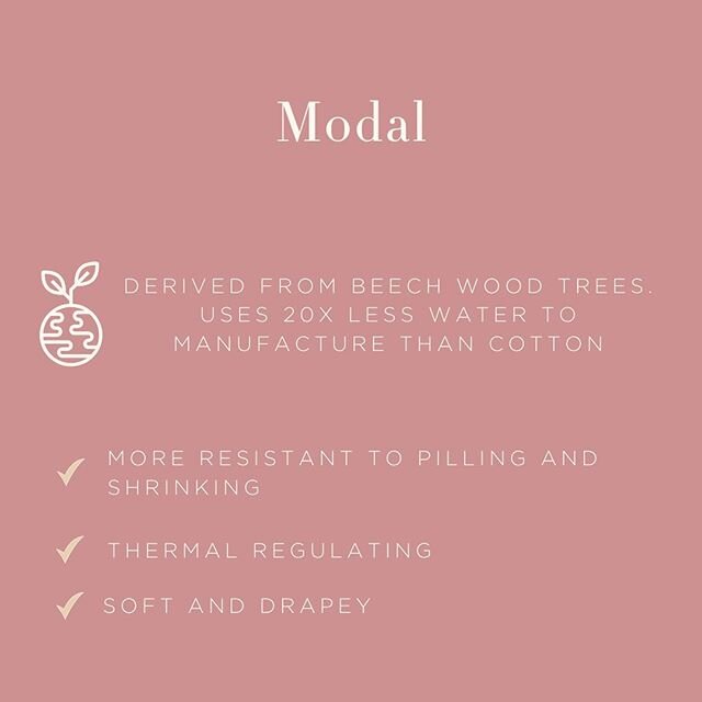 Trying something new over here 🙋🏻&zwj;♀️🙋🏻&zwj;♀️ We will be showcasing some of our favourite materials from our material library in the next little while! ⁠⠀
⁠⠀
First up. MODAL. ⛹🏽&zwj;♀️